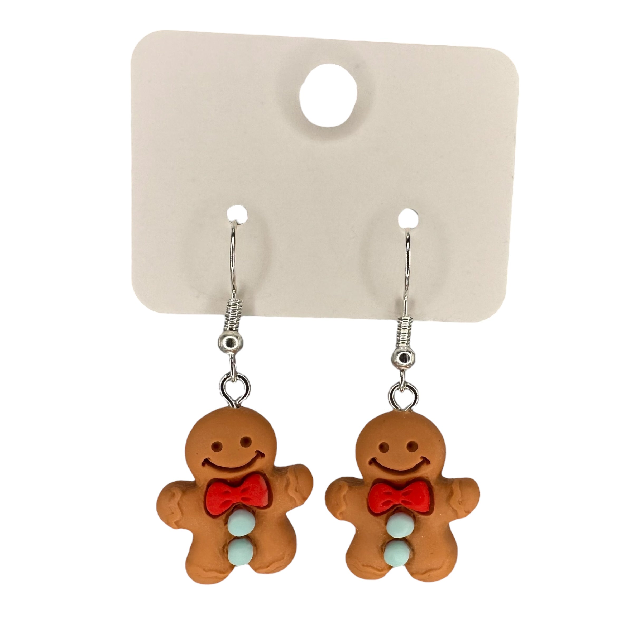 Gingerbread Boy Charm Earrings
