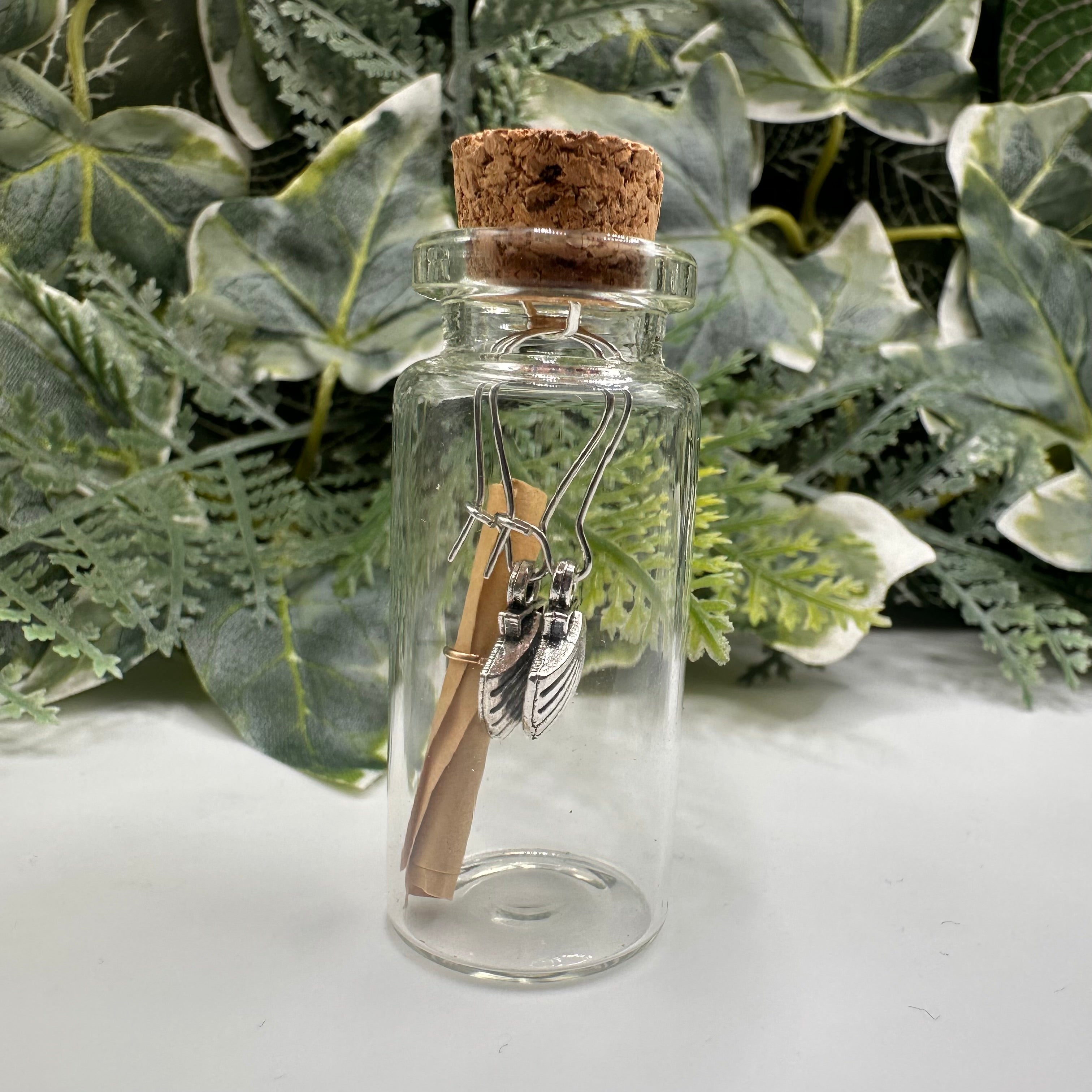 Silver Shell Bottled Charm Earrings