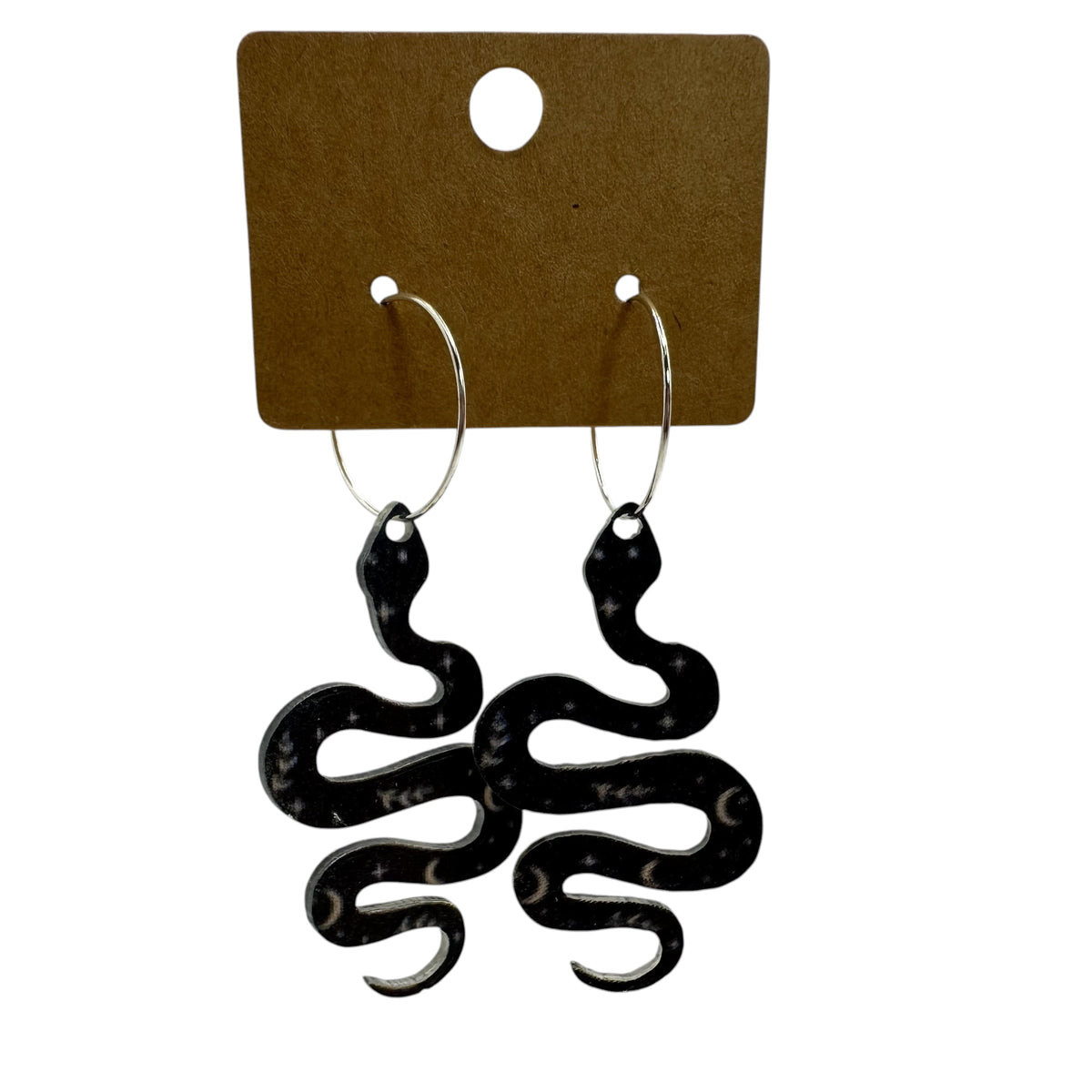 Celestial Snake Charm Earrings