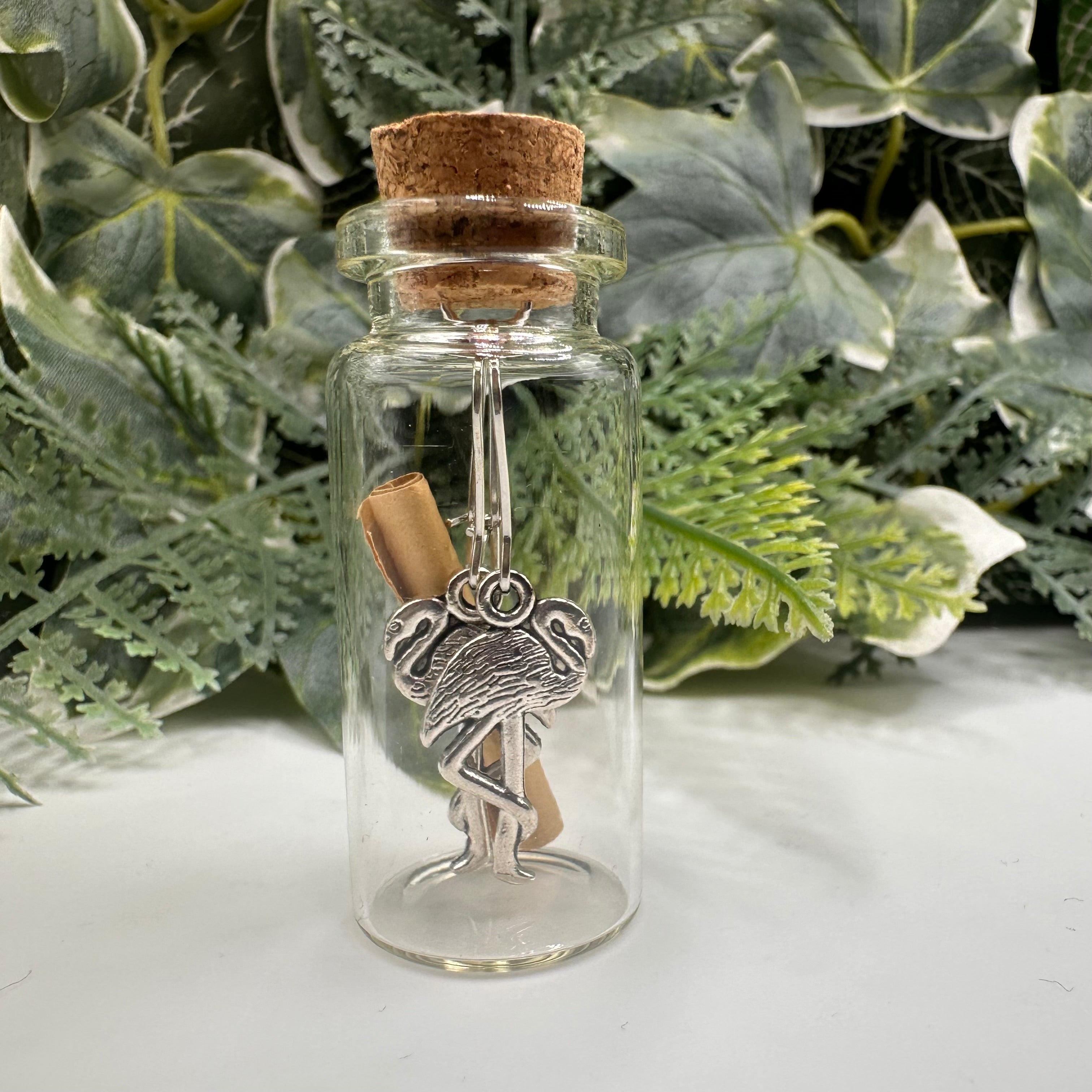 Flamingo Bottled Charm Earrings