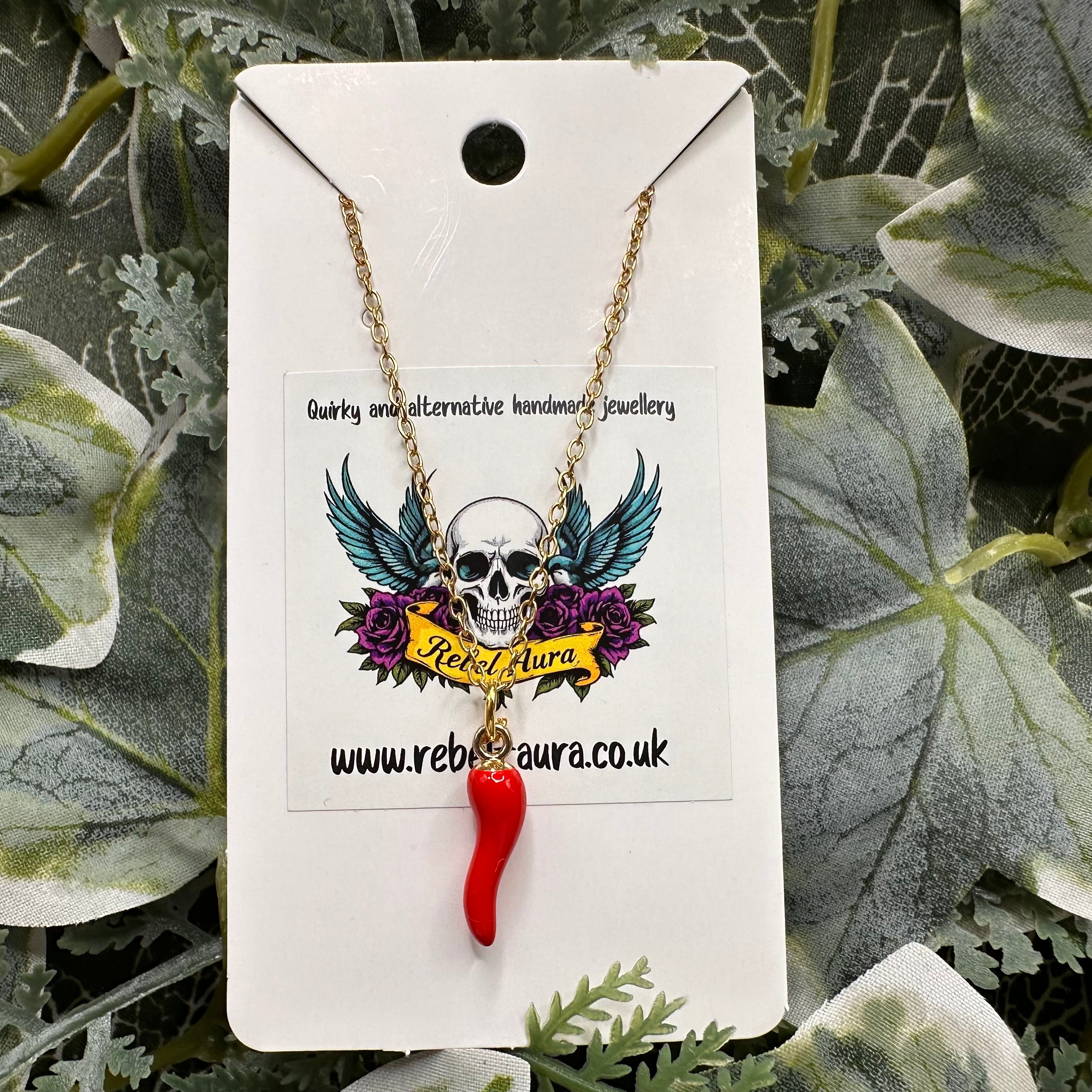 Red Chillies Charm Necklace