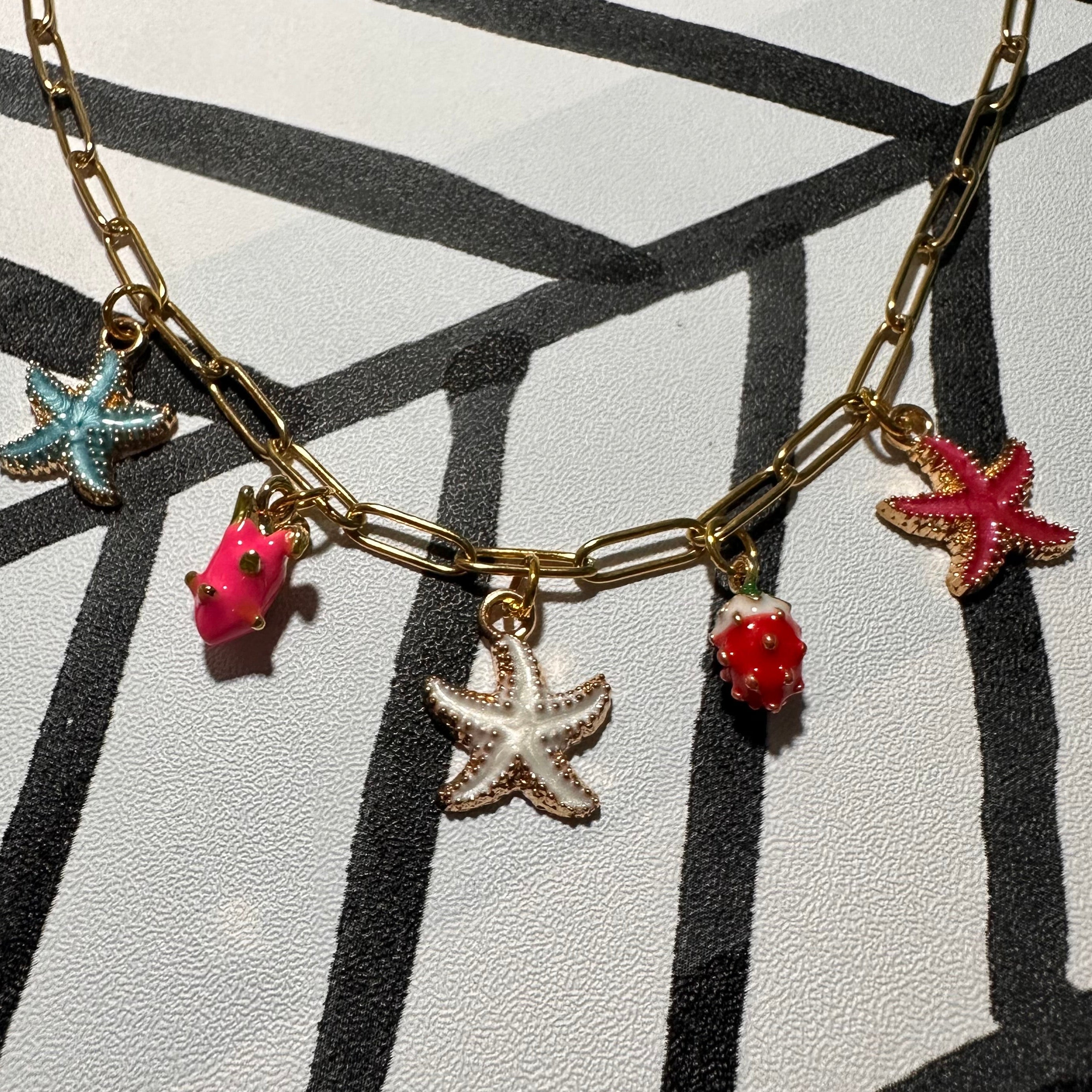 Tropical Splash Multi-Charm Necklace