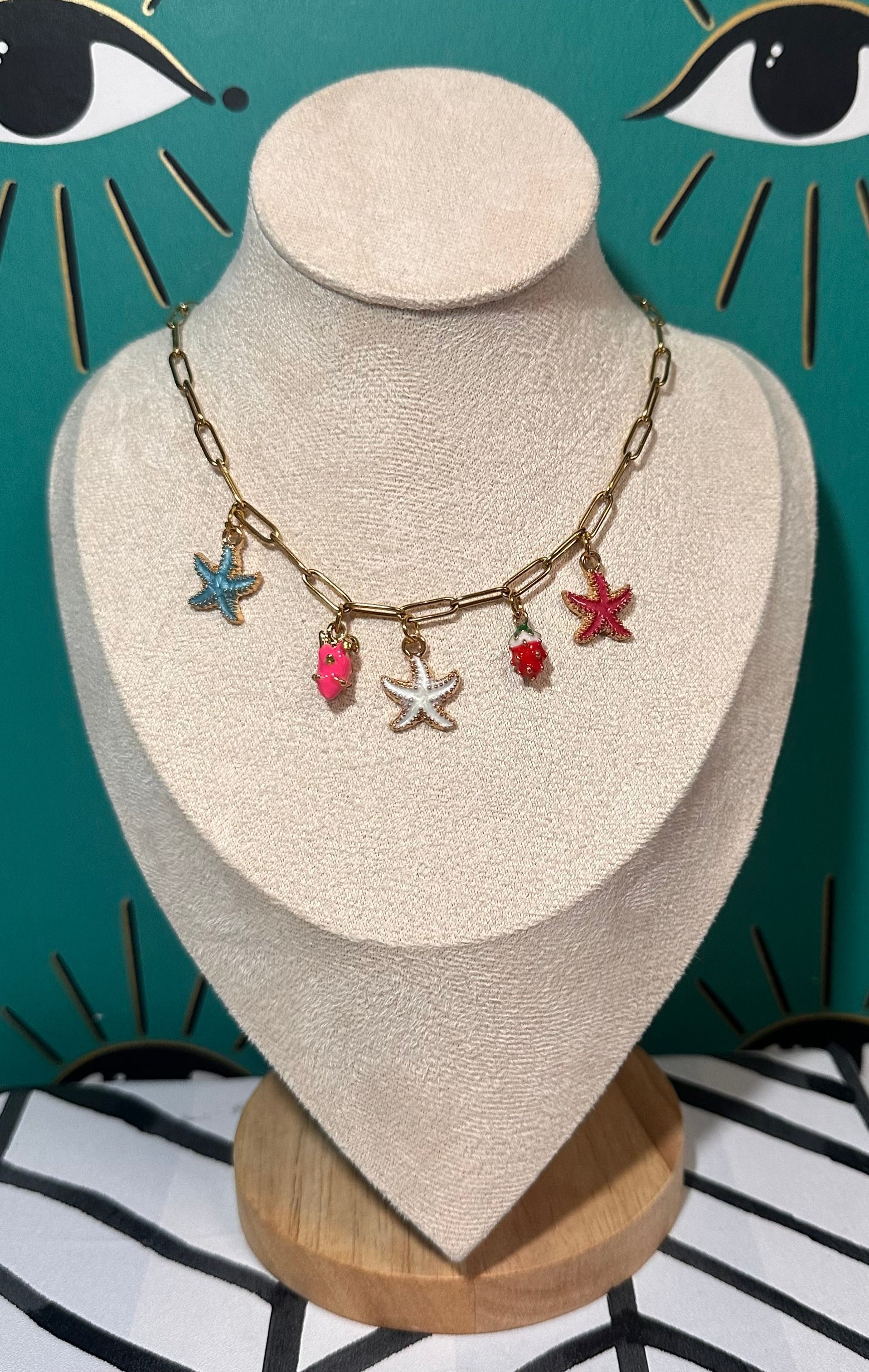 Tropical Splash Multi-Charm Necklace
