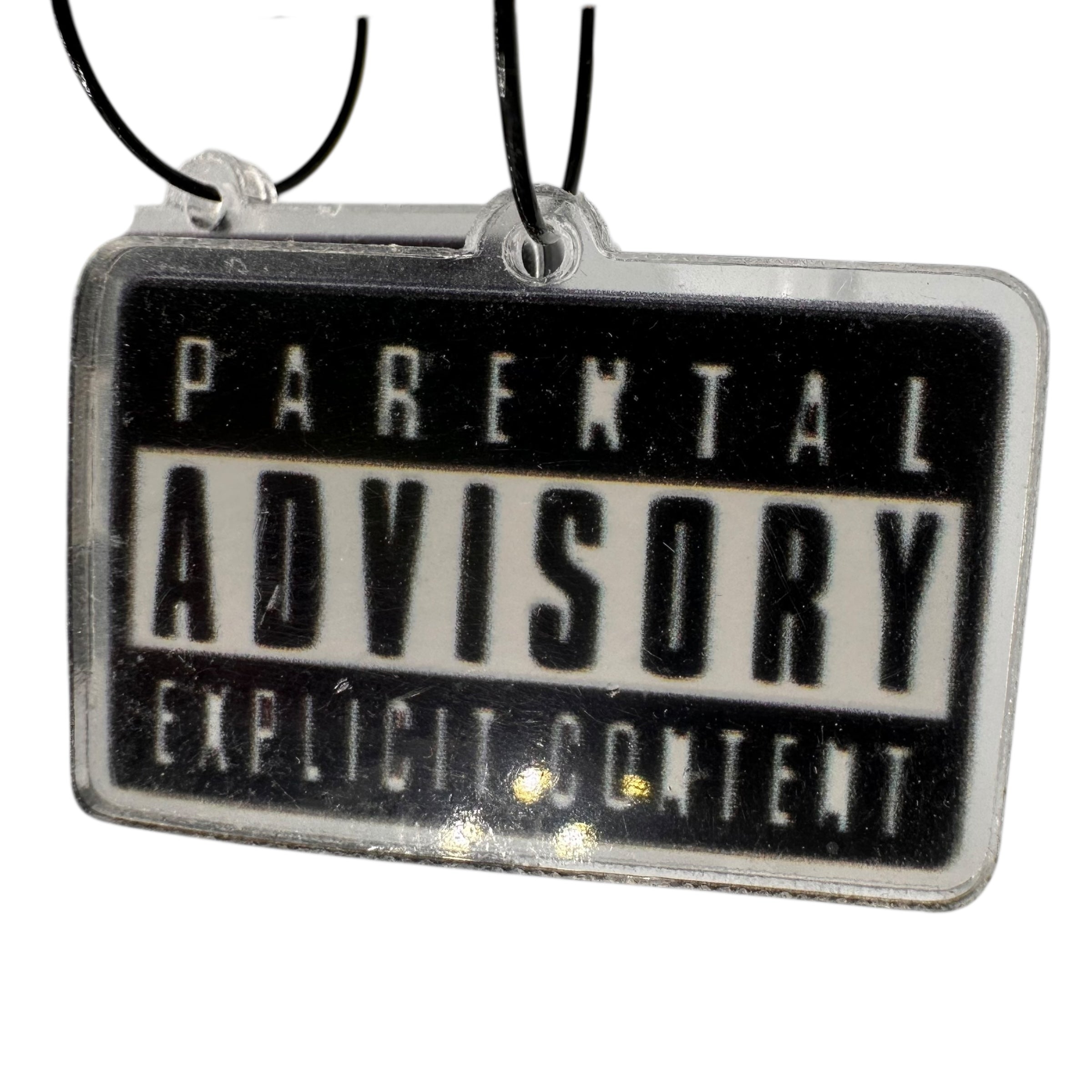 Parental Advisory Explicit Content Charm Earrings