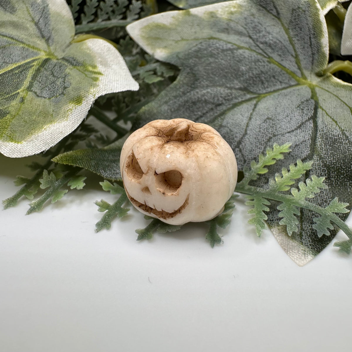 Mini white pumpkin Halloween decoration — Rebel Aura handmade jewellery