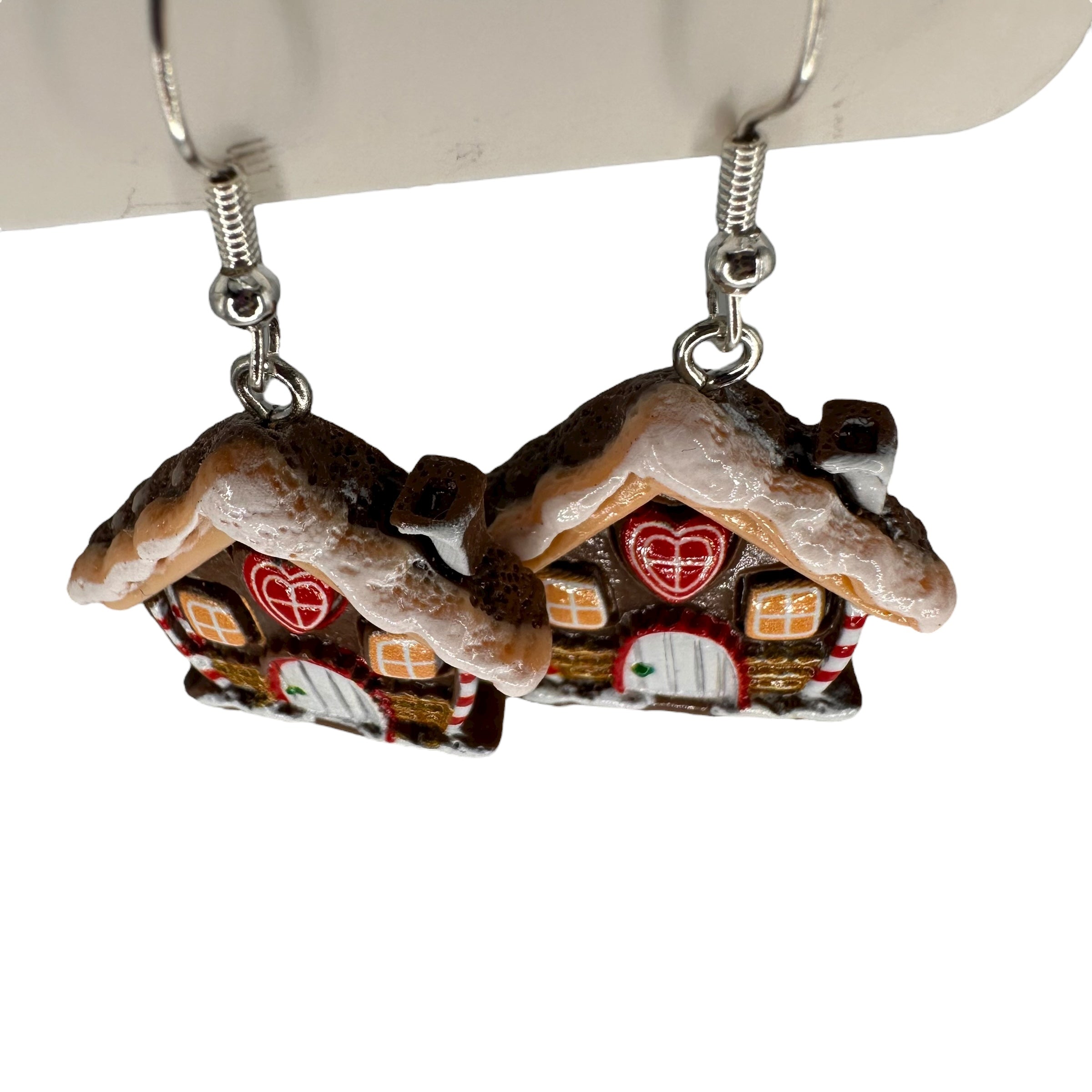 Gingerbread House Charm Earrings
