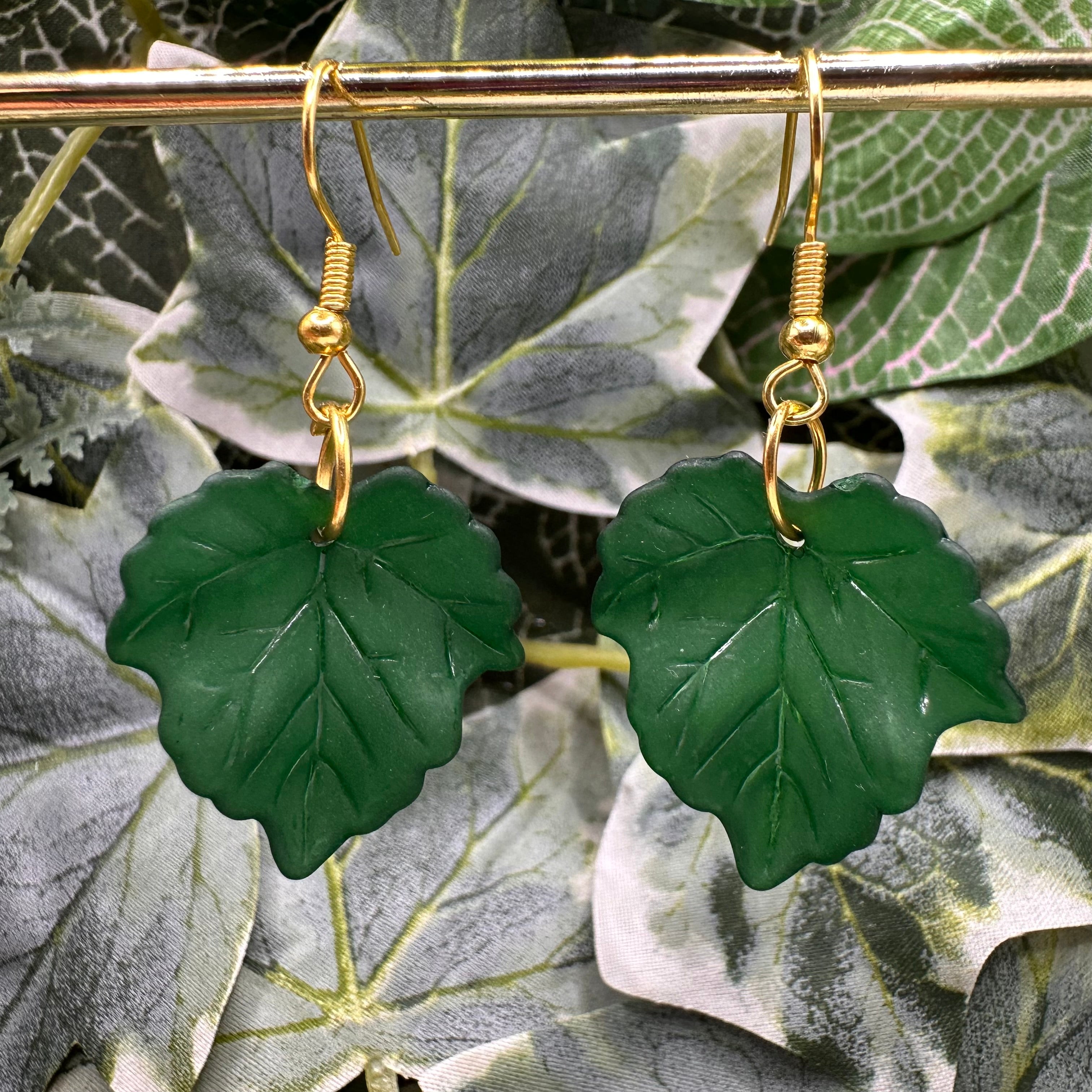 Deep Green Autumn Leaves