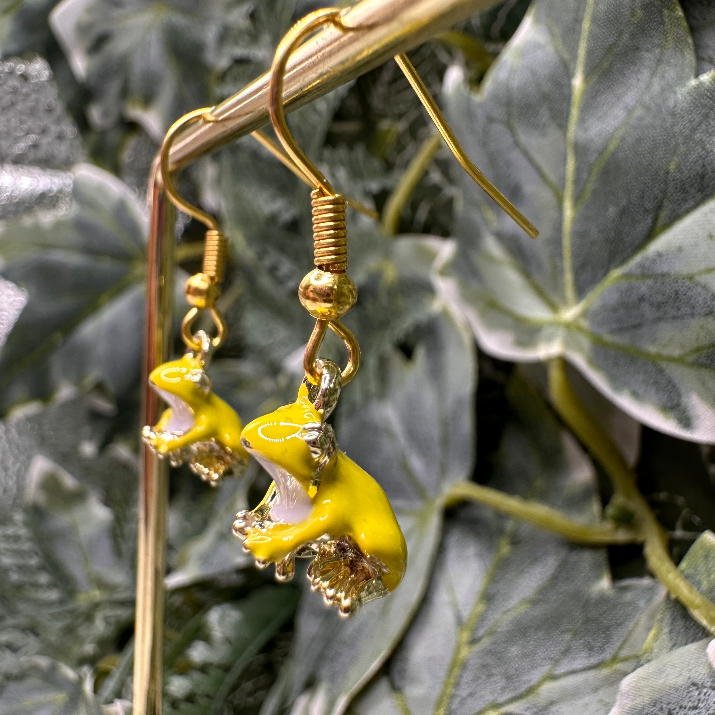 Frog Charm Earrings