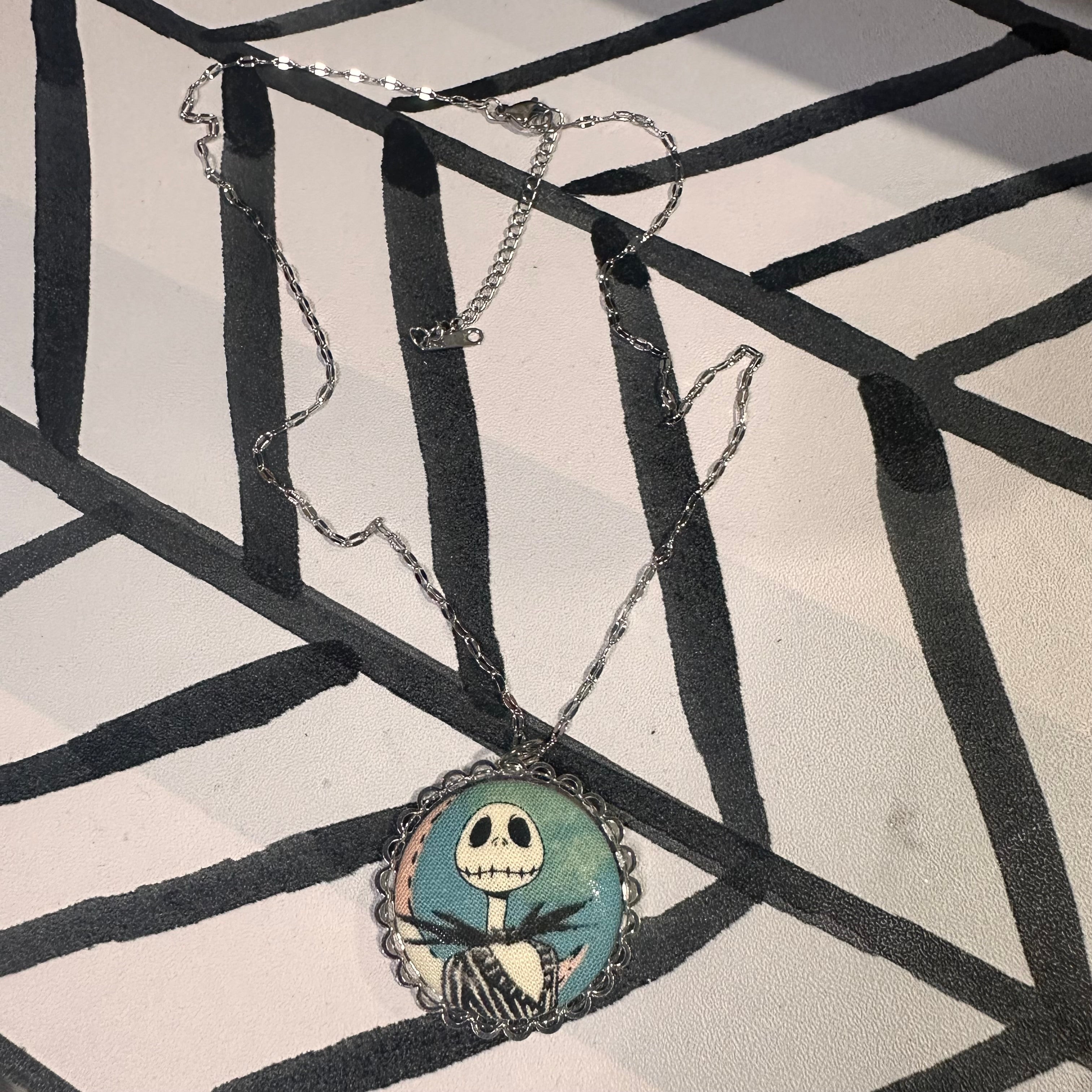 The Nightmare Before Christmas ~ Jack & Sally Necklaces