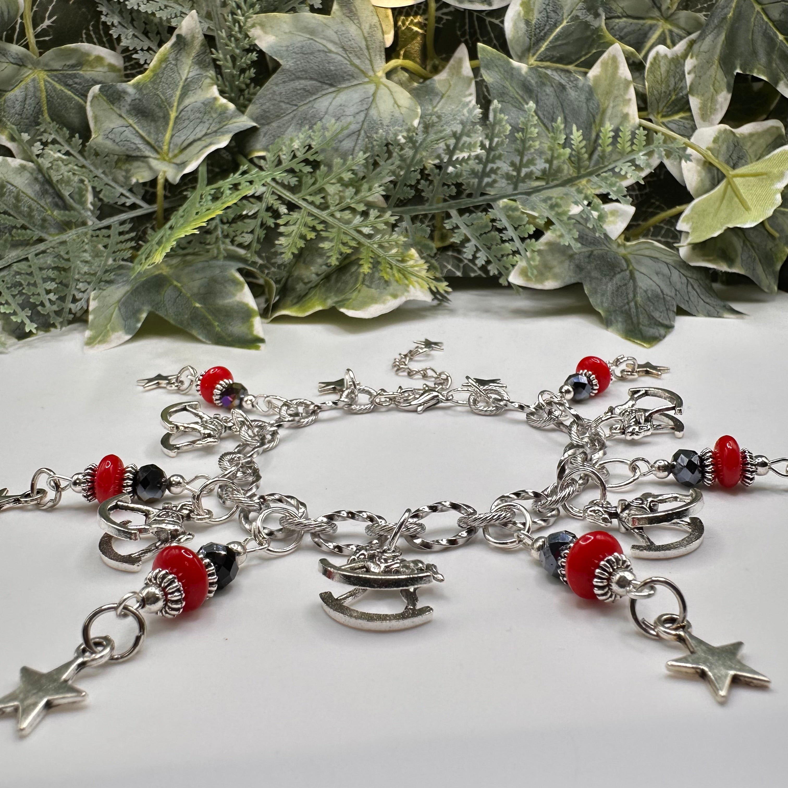 Midnight Rocking Horse Charm Bracelet