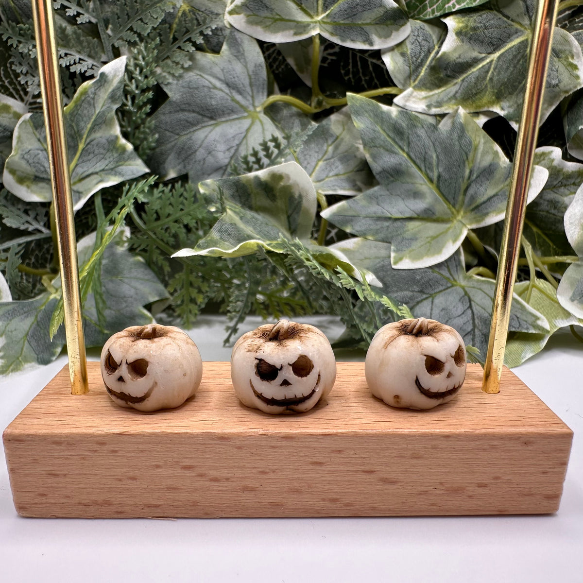 Mini white pumpkin Halloween decoration — Rebel Aura handmade jewellery