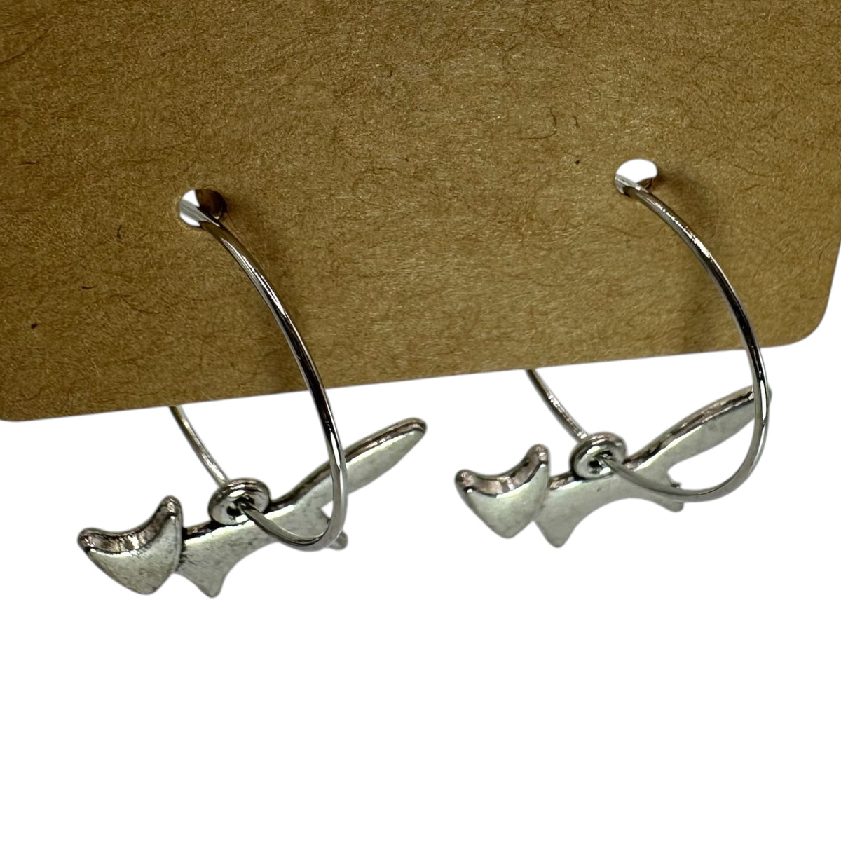 Silver Fox Charm Earrings