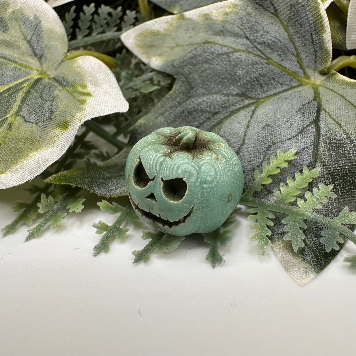 Mini green pumpkin Halloween decoration — Rebel Aura handmade jewellery