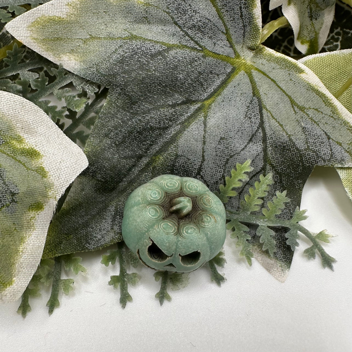 Mini green pumpkin Halloween decoration — Rebel Aura handmade jewellery