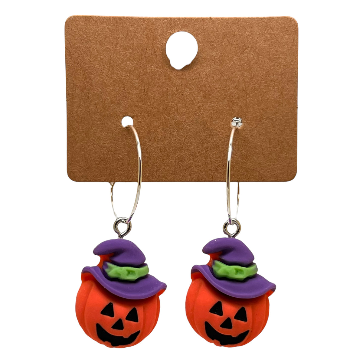 Witch pumpkin Halloween charm earrings — Rebel Aura handmade jewellery