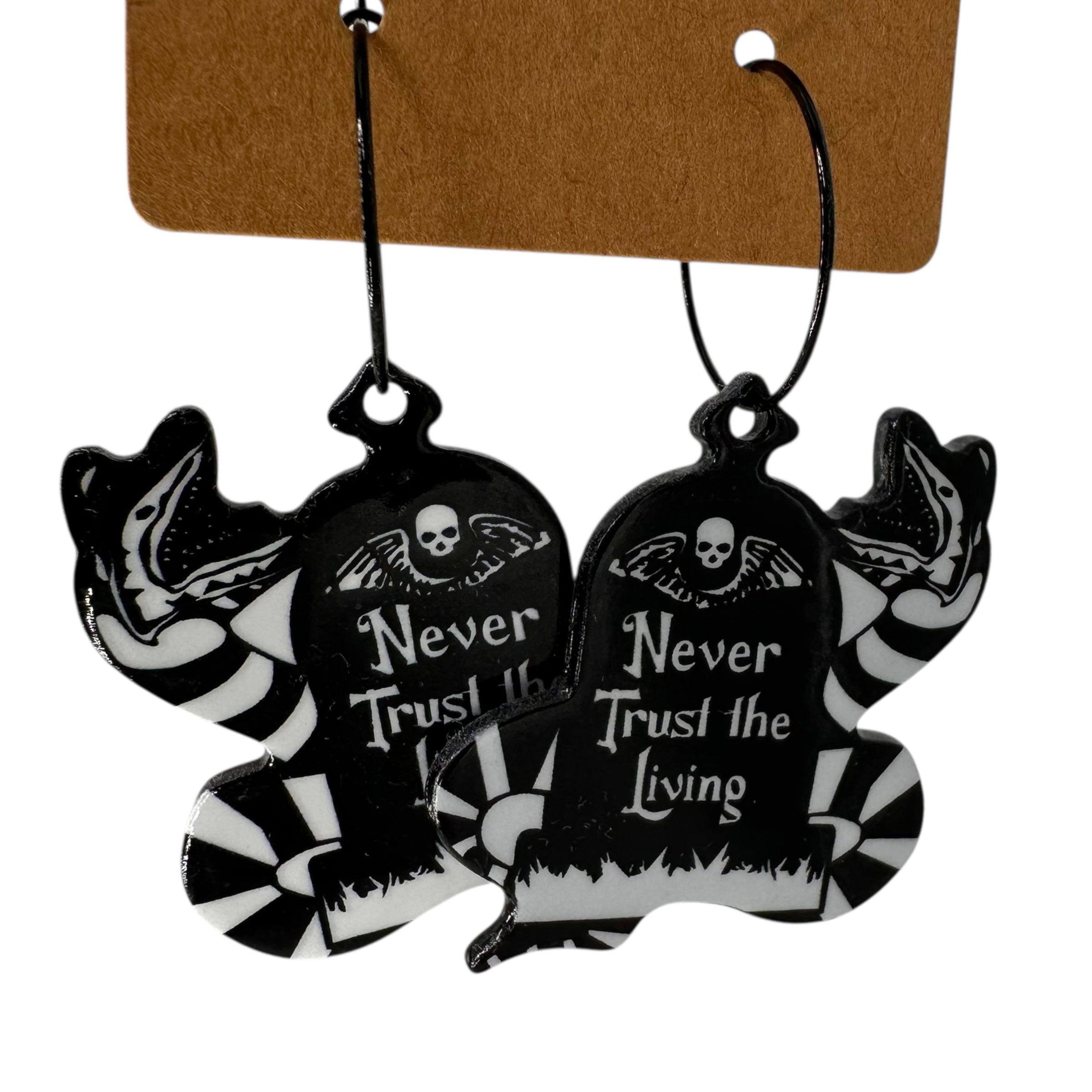 Beetlejuice Sandworm Charm Earrings