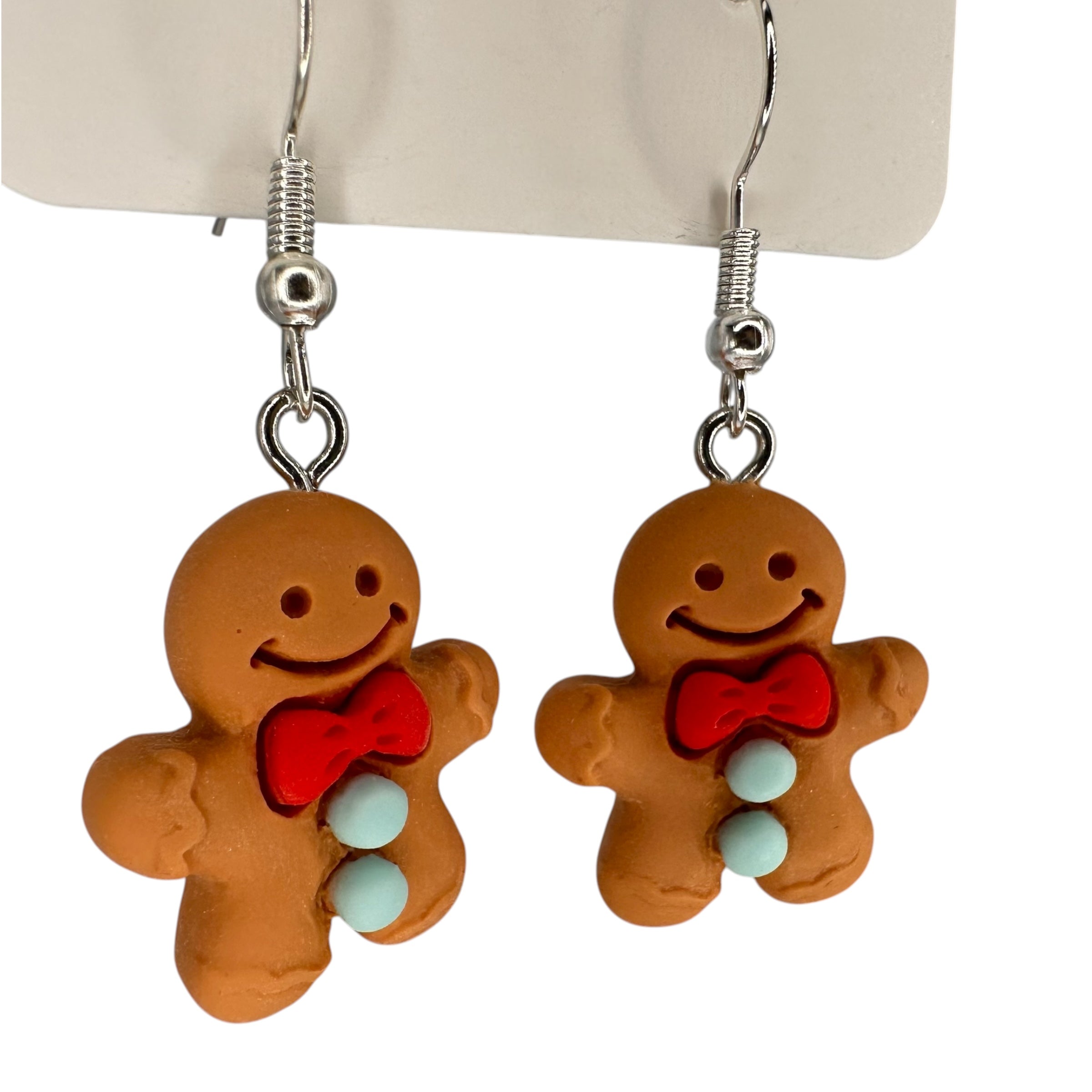 Gingerbread Boy Charm Earrings