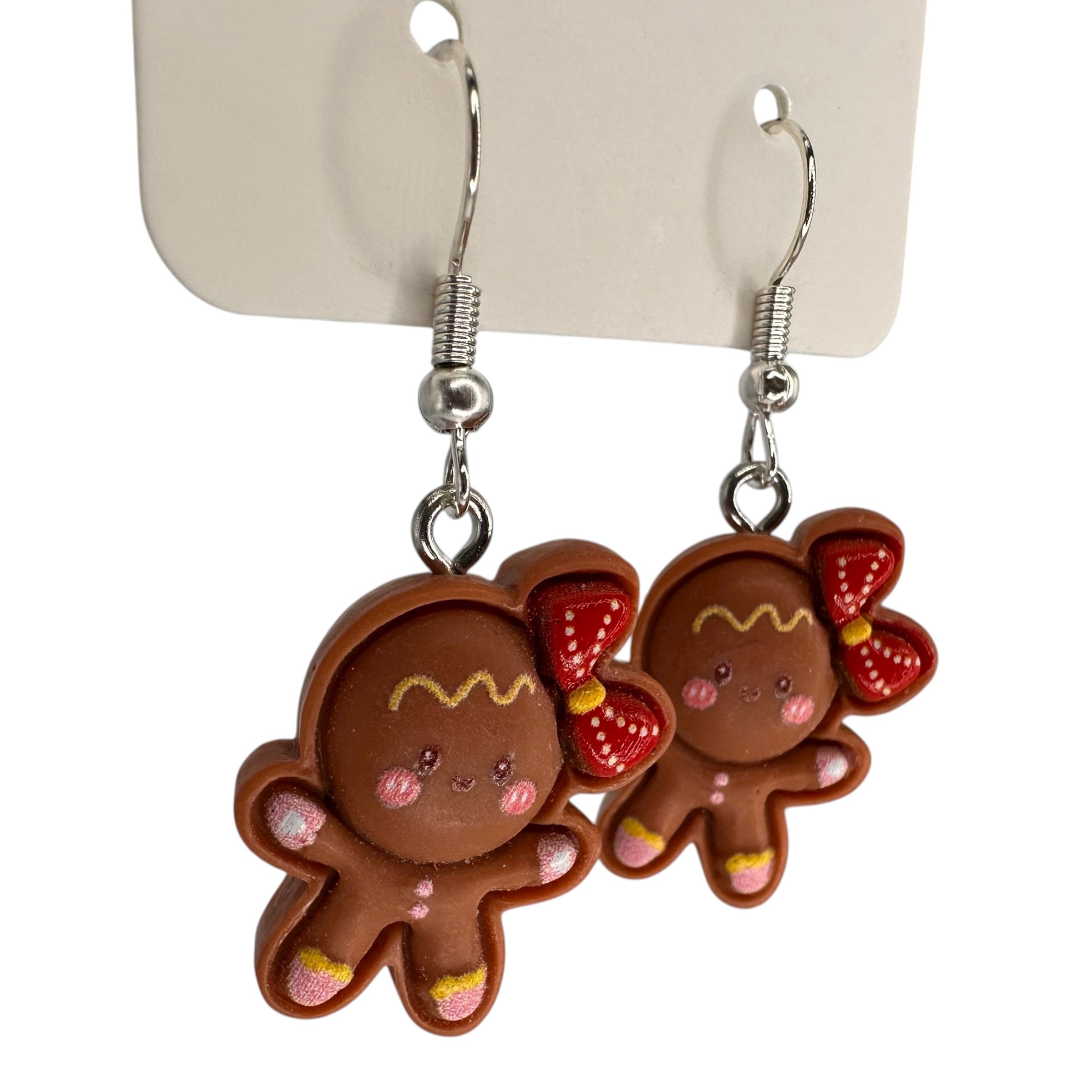 Gingerbread Girl Charm Earrings