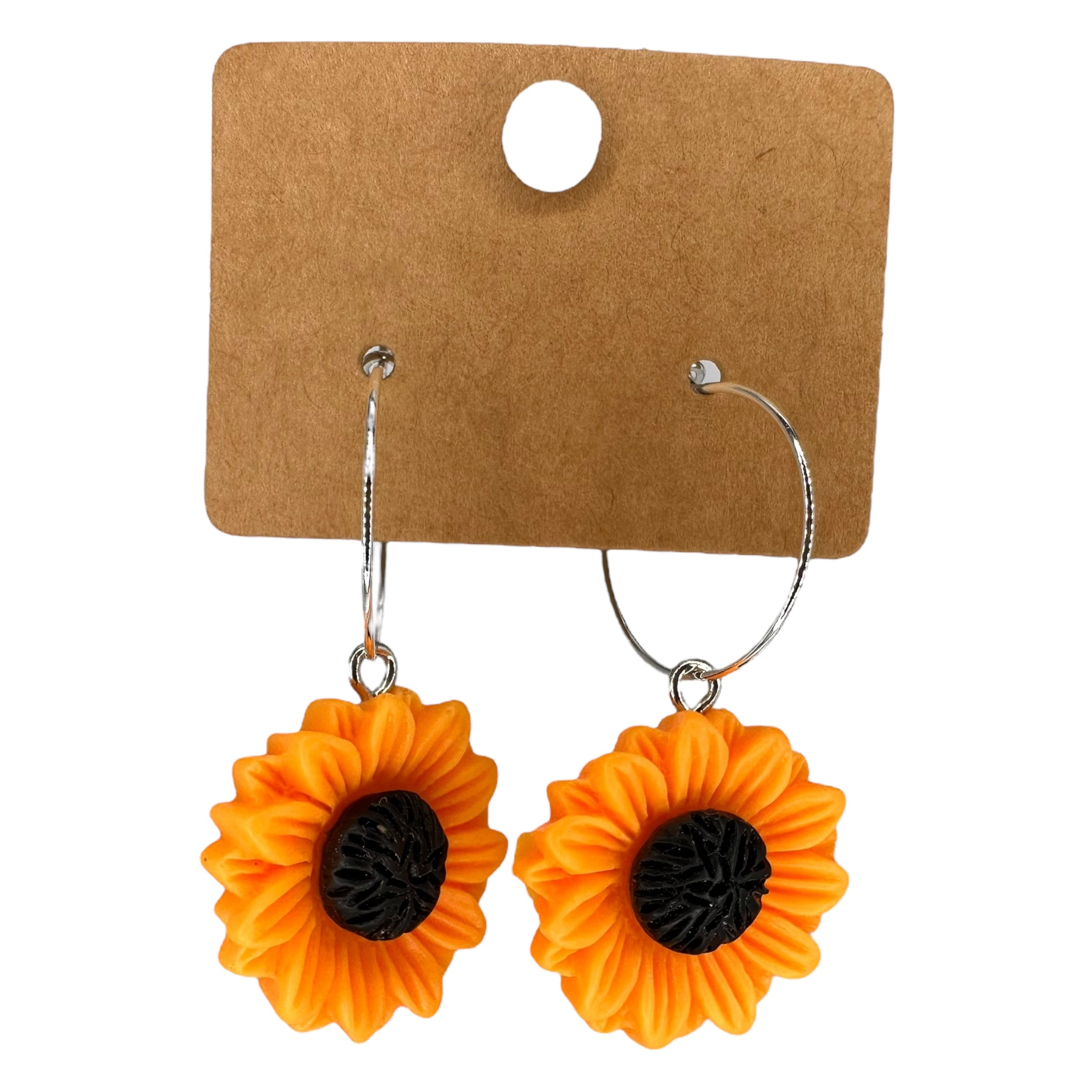 Sunflower Charm Earrings