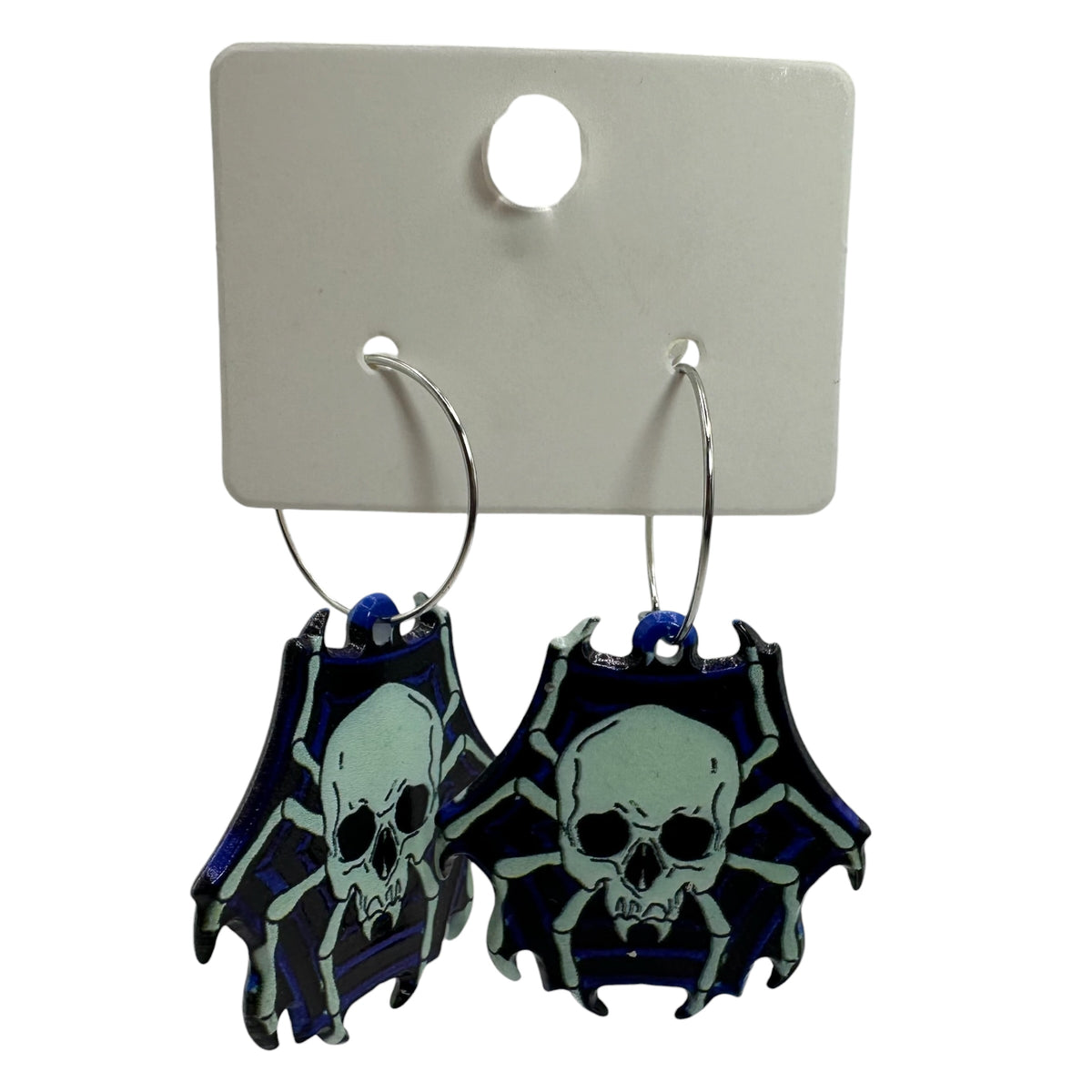 Skull & Web Charm Earrings