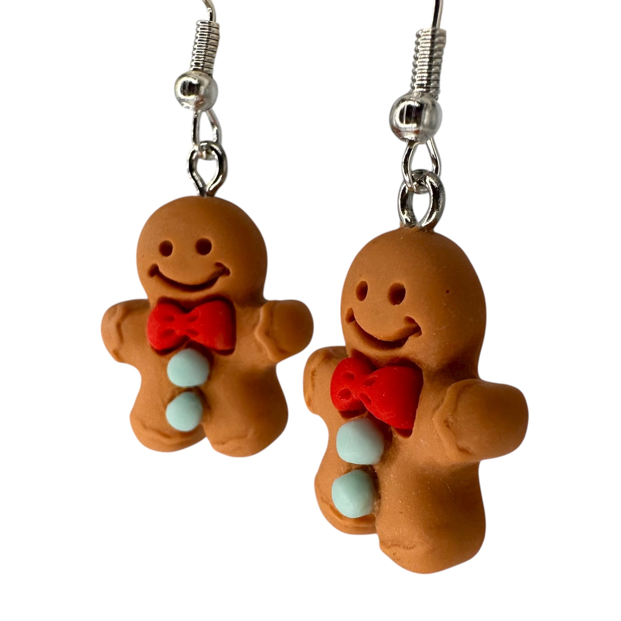 Gingerbread Boy Charm Earrings