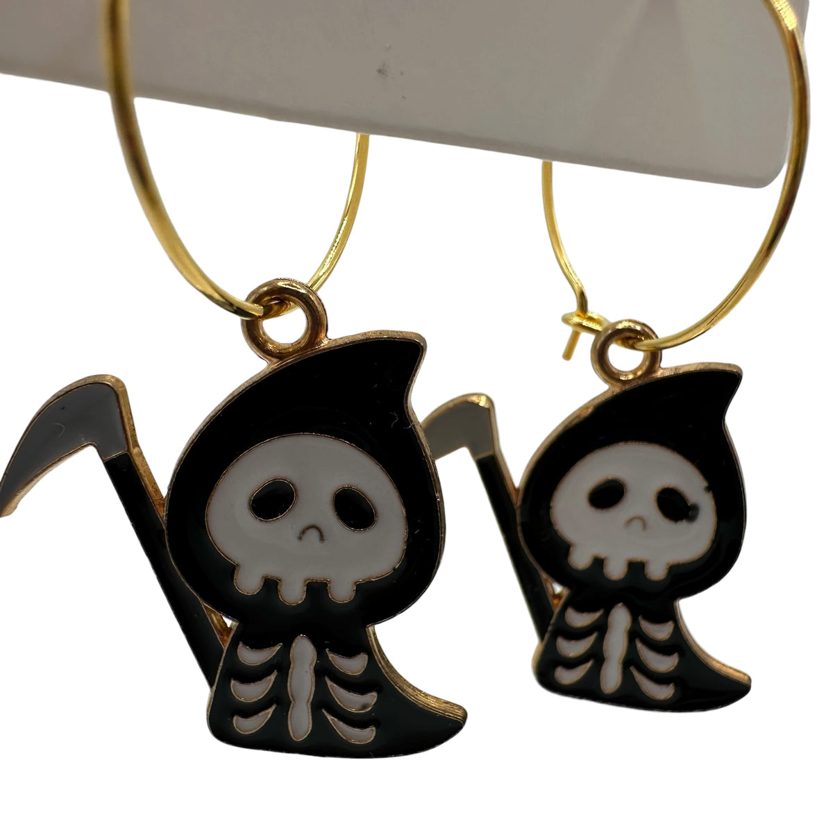 Little Grim Reaper Charm Earrings