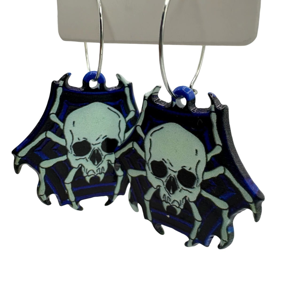 Skull & Web Charm Earrings