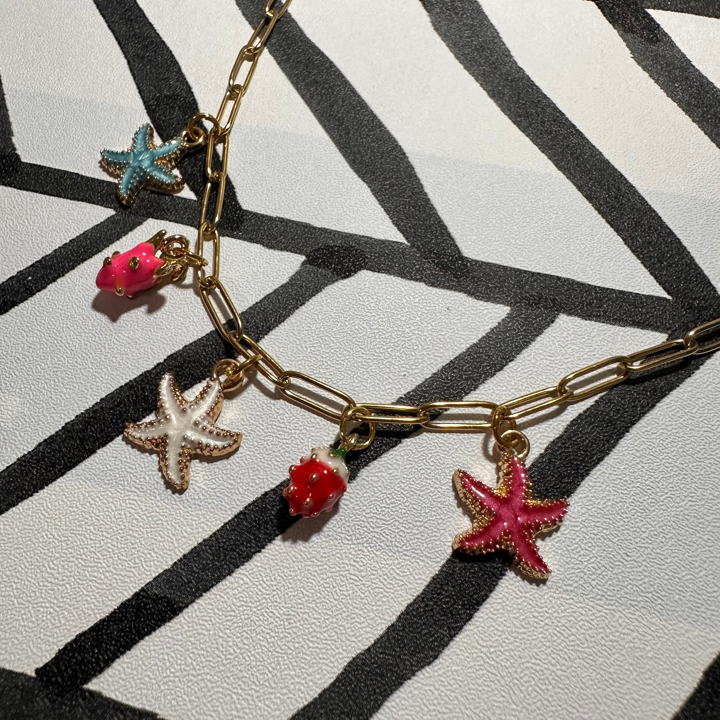 Tropical Splash Multi-Charm Necklace