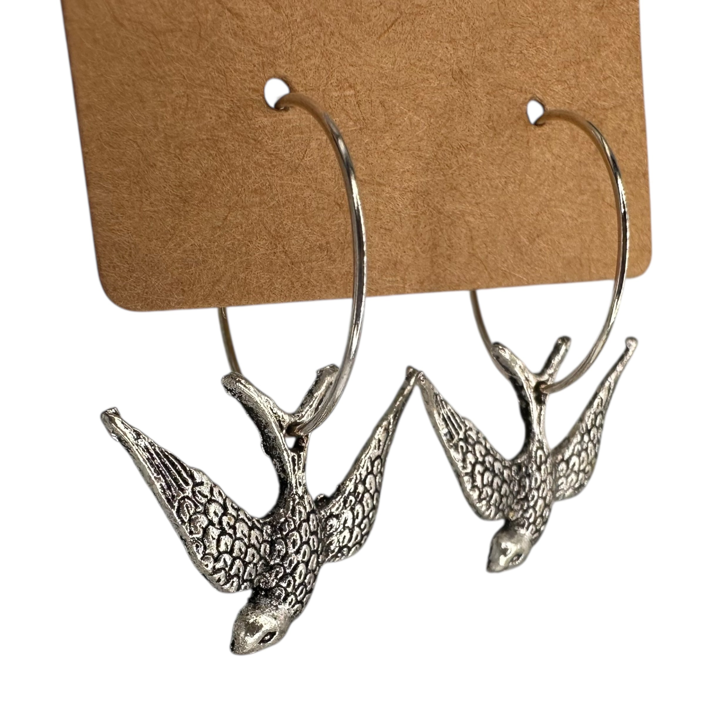 Rockabilly Swallow Charm Earrings