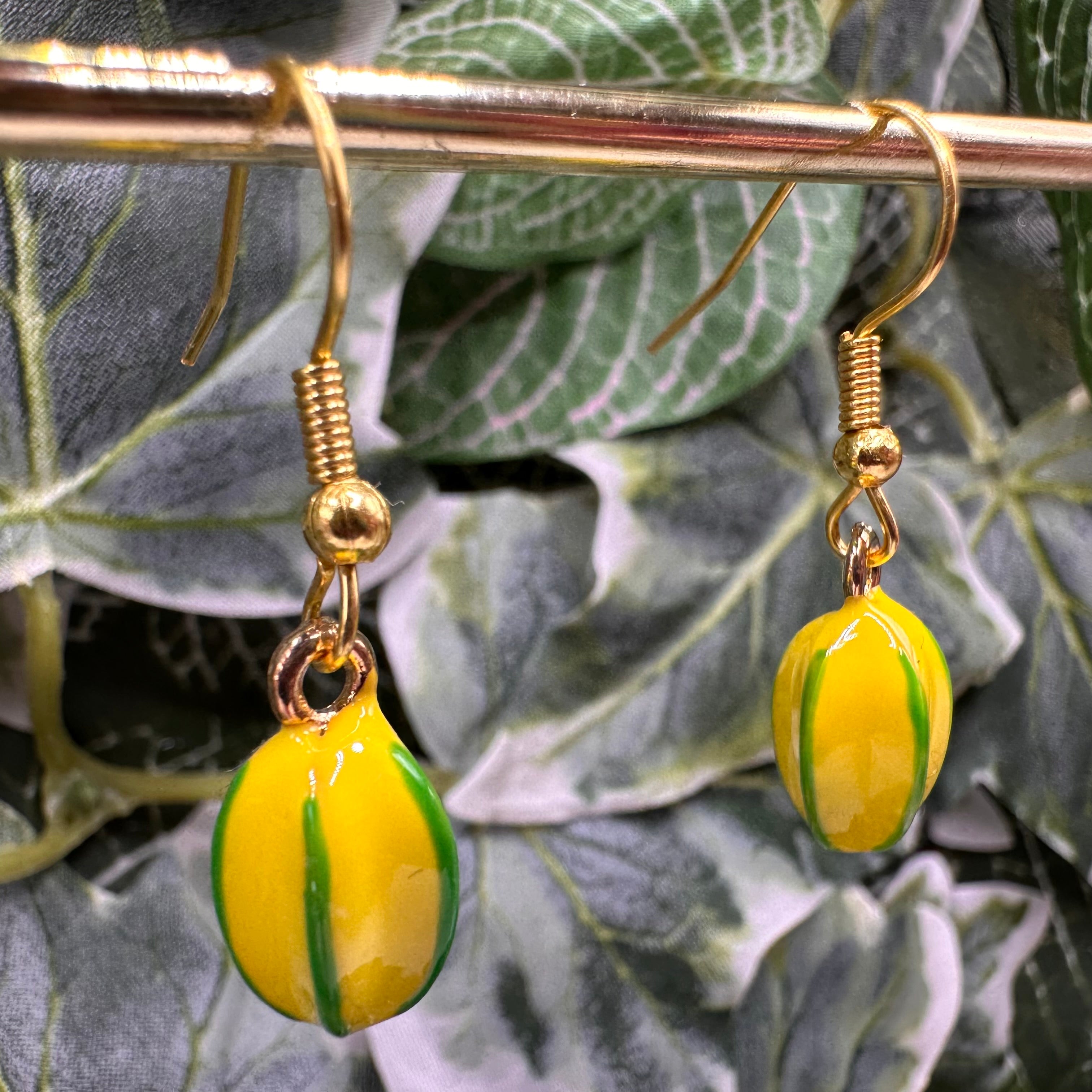 Star Fruit Charm Earrings