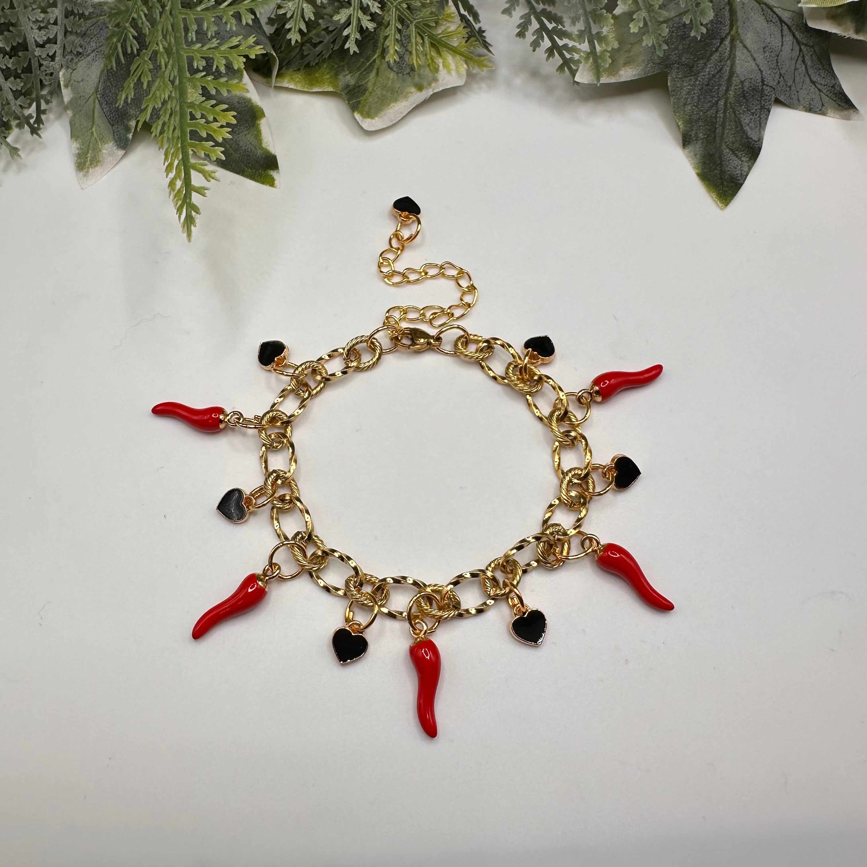 Dark Flame Charm Bracelet