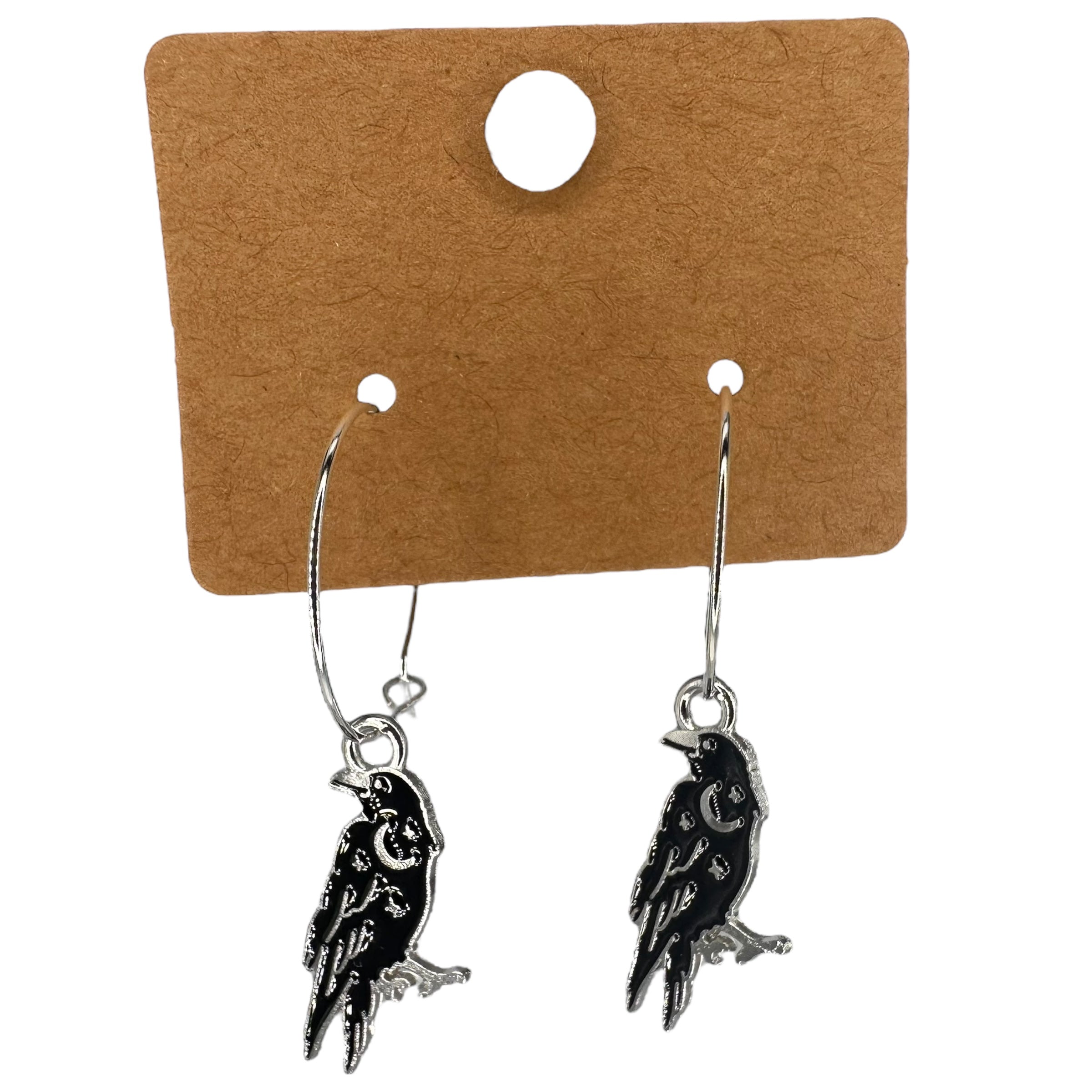 Raven Charm Earrings