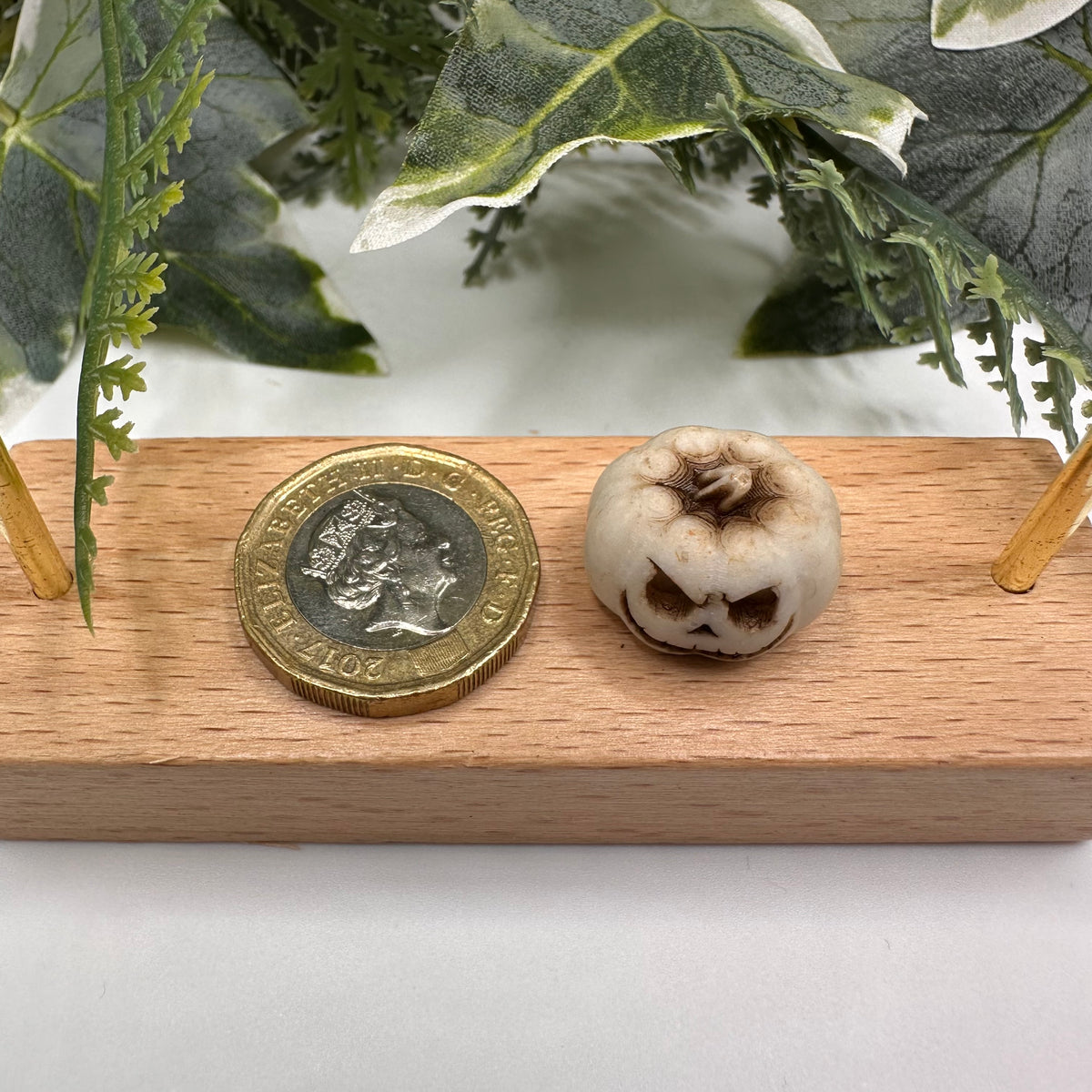 Mini white pumpkin Halloween decoration — Rebel Aura handmade jewellery