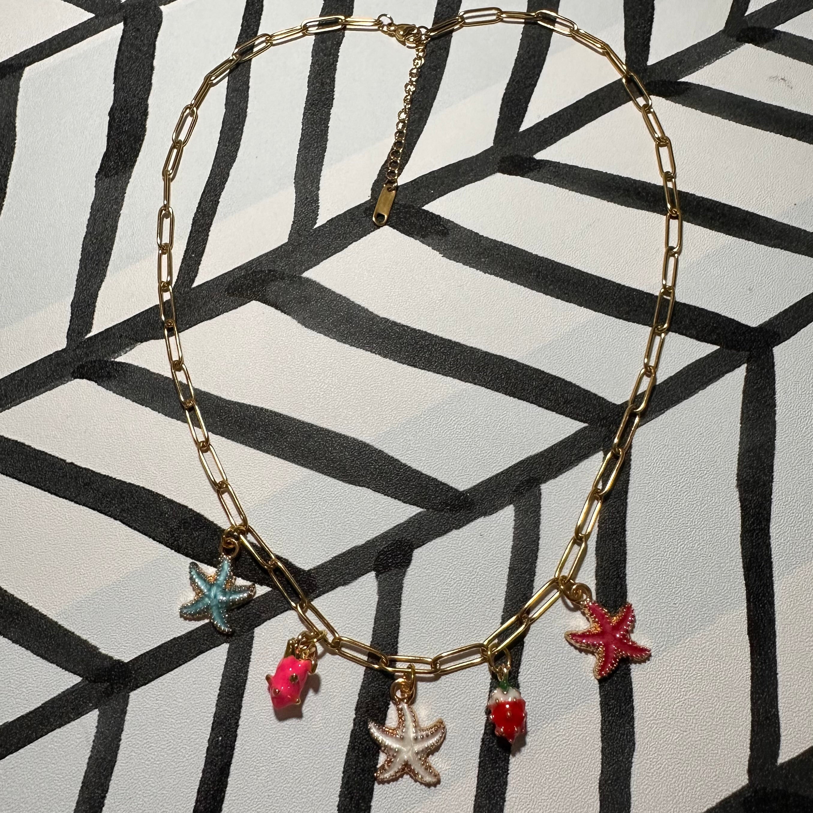 Tropical Splash Multi-Charm Necklace