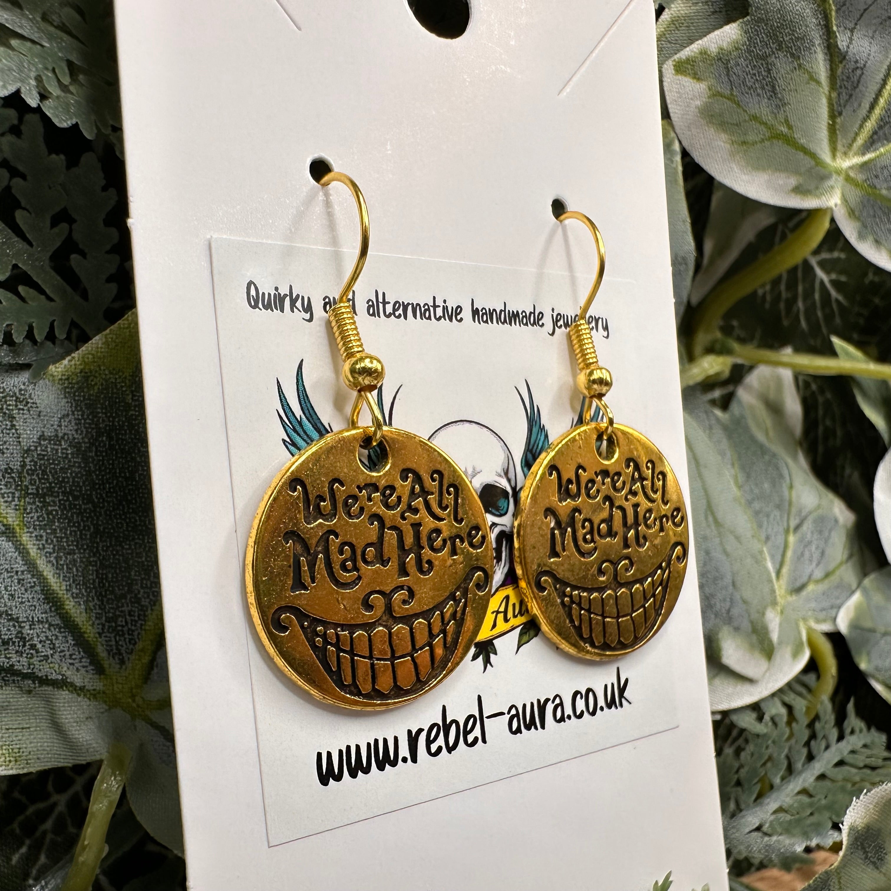 We’re All Mad Here Charm Earrings