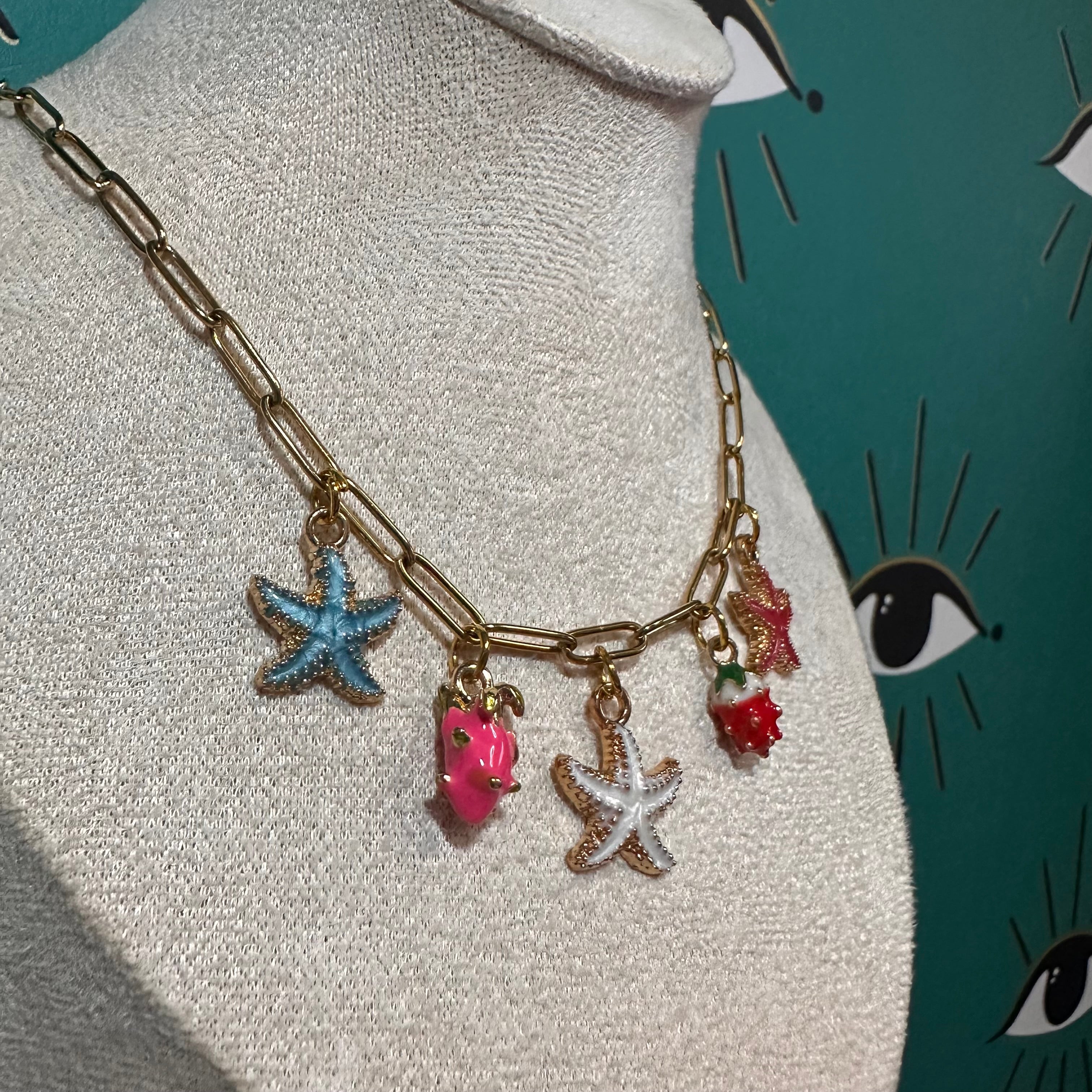 Tropical Splash Multi-Charm Necklace