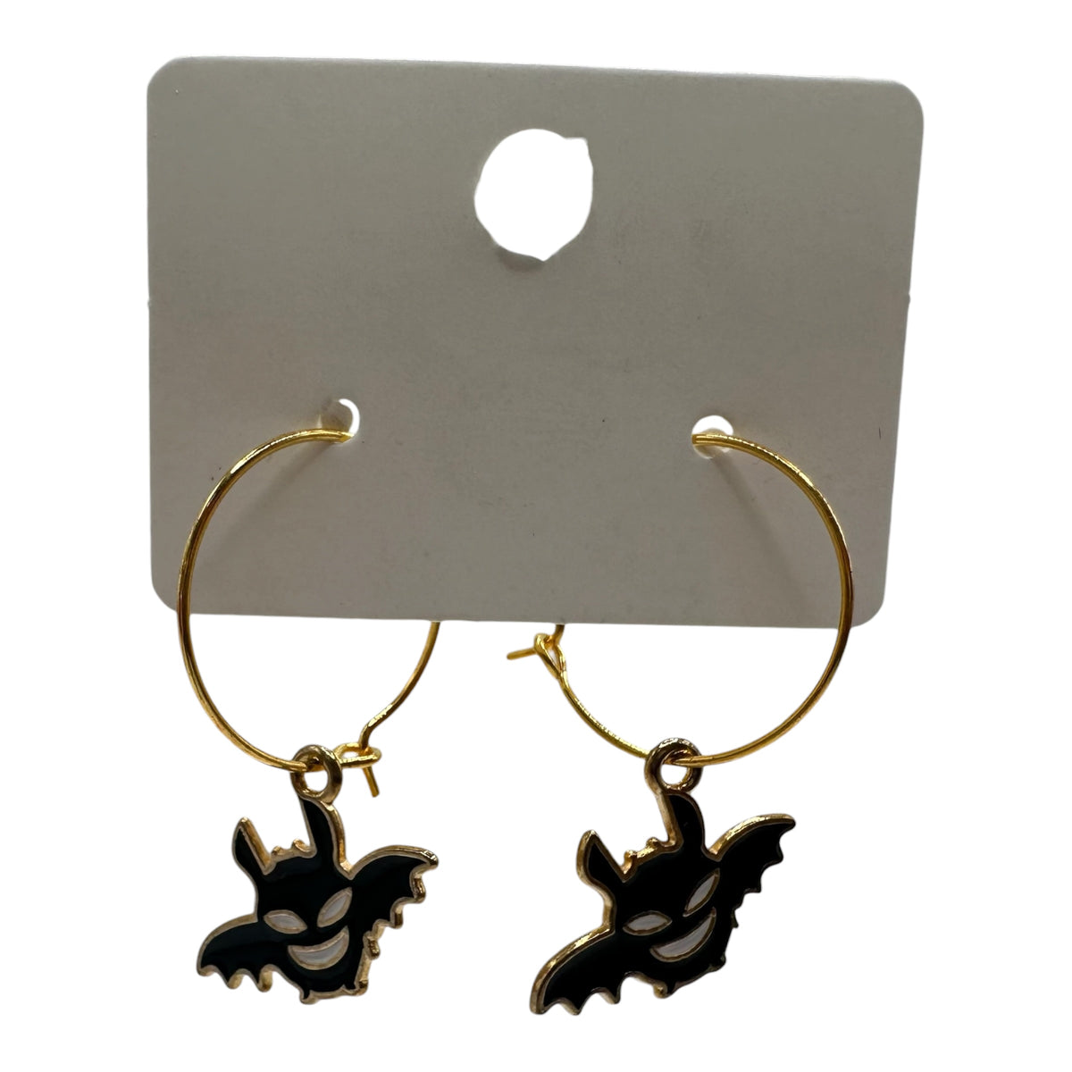 Menacing Bat Charm Earrings