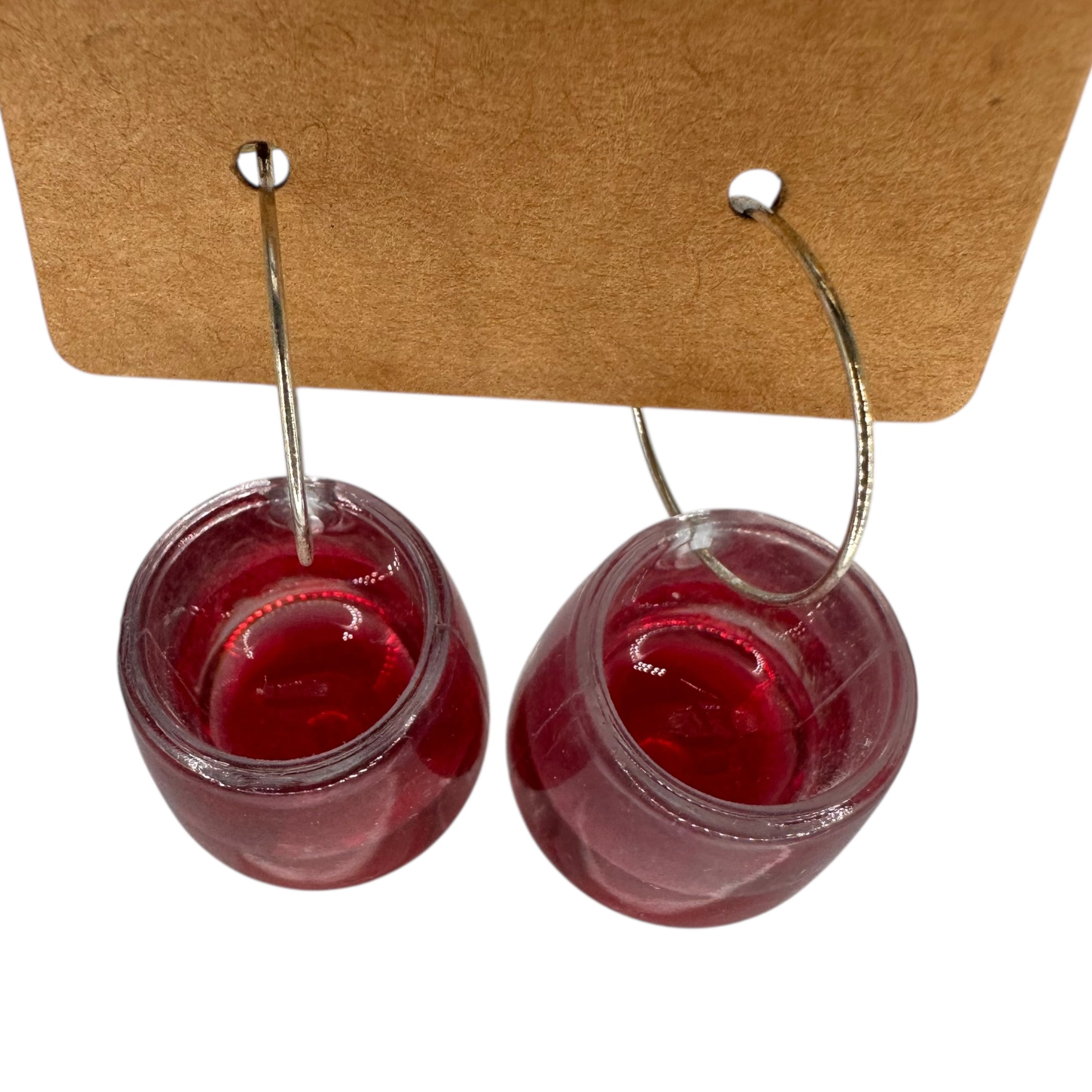 Oversized Wine Glass Charm Earrings