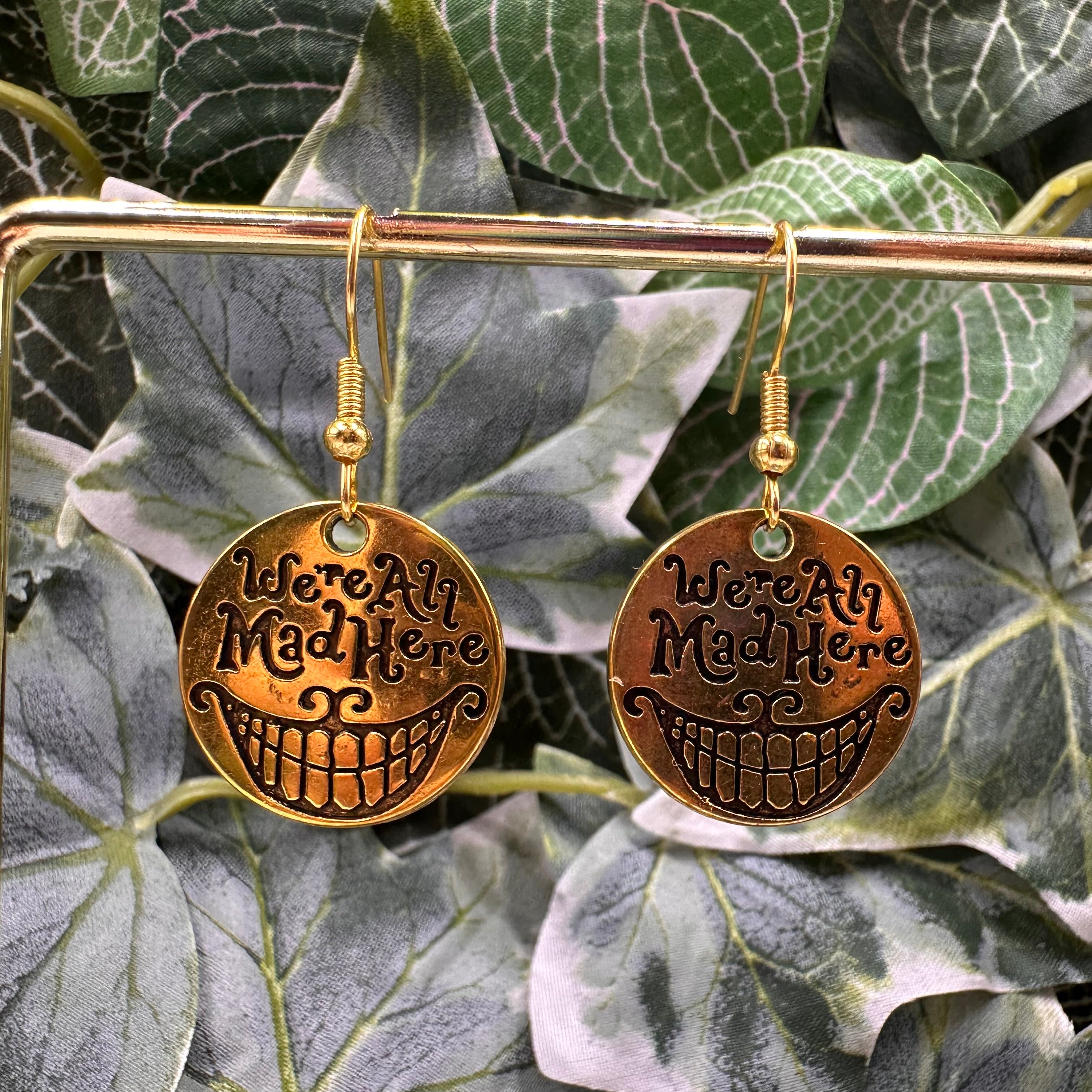 We’re All Mad Here Charm Earrings