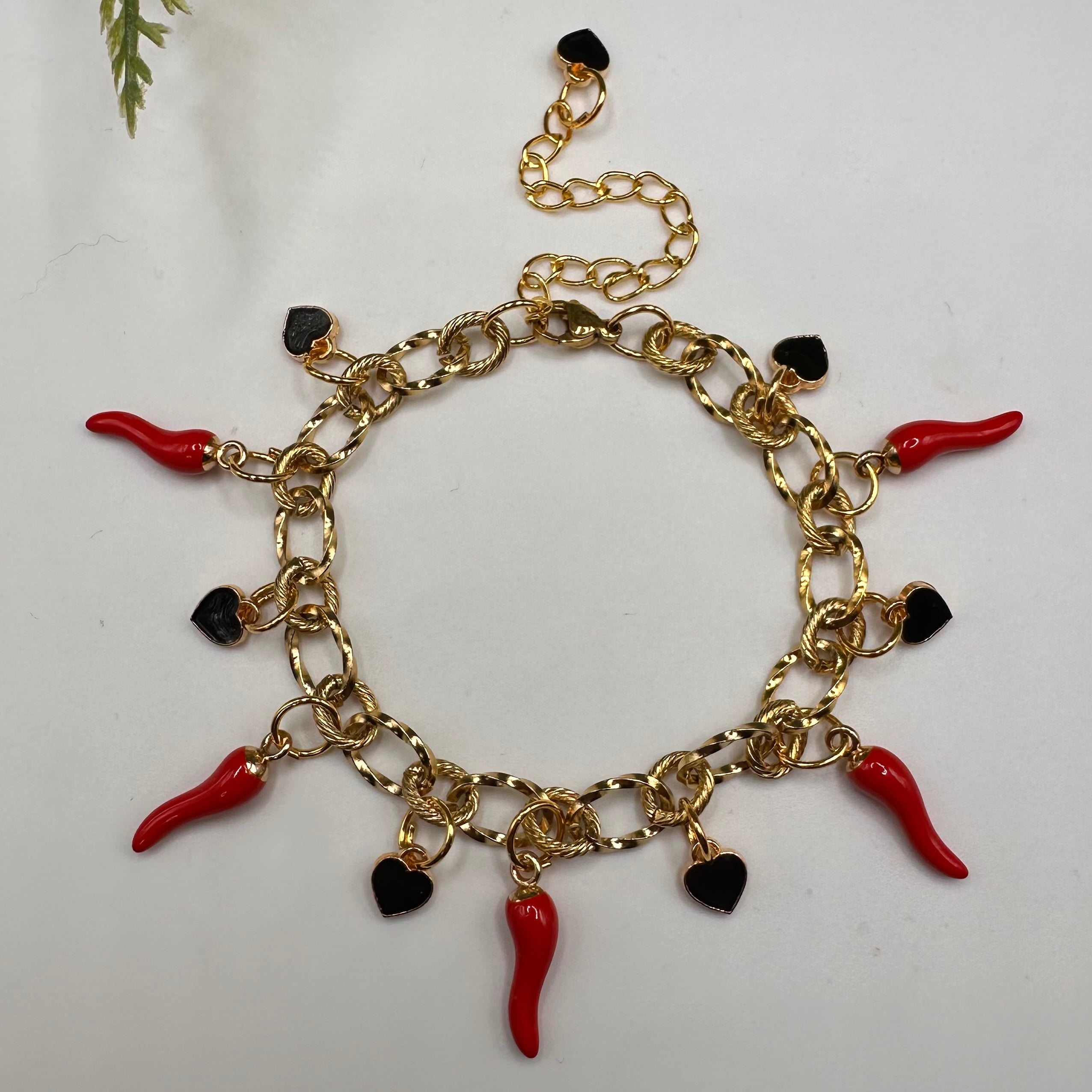 Dark Flame Charm Bracelet