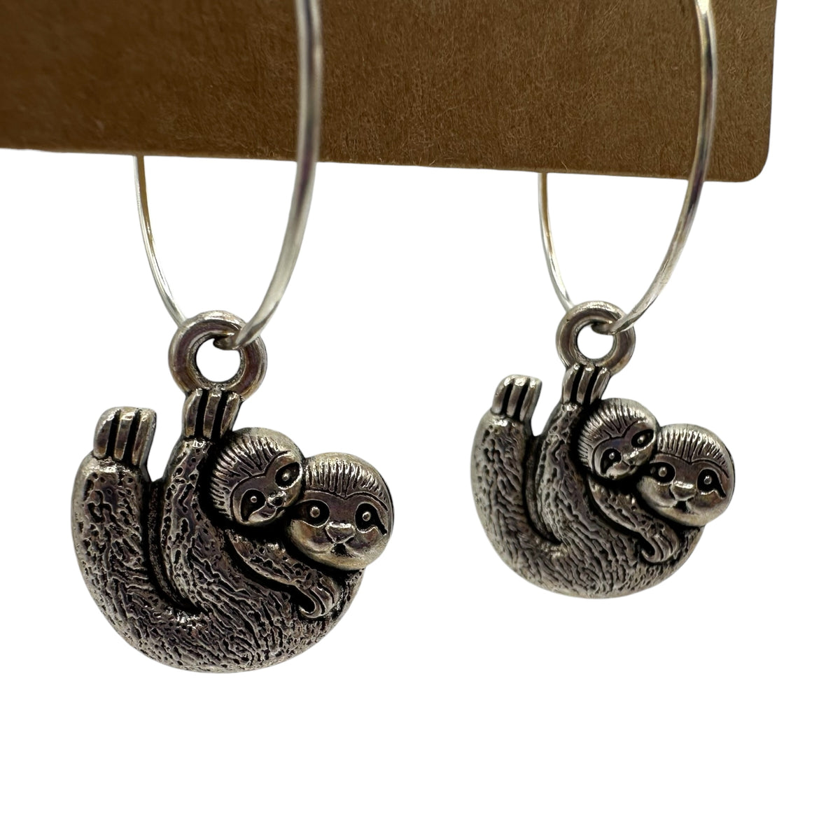 Mama and Baby Sloth Charm Earrings