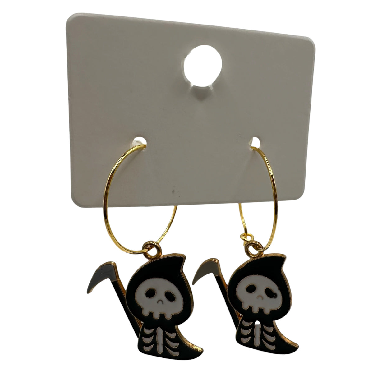 Little Grim Reaper Charm Earrings
