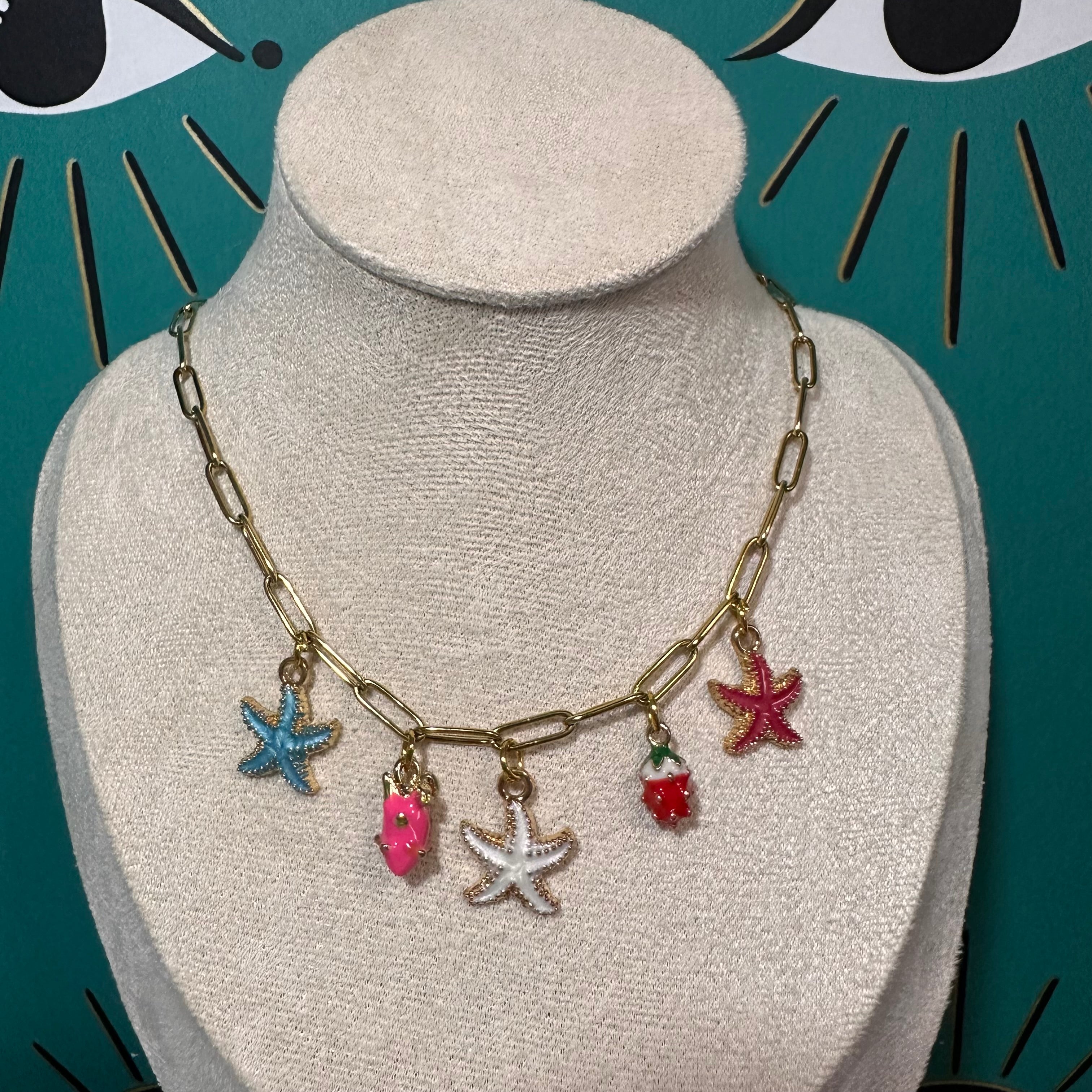 Tropical Splash Multi-Charm Necklace