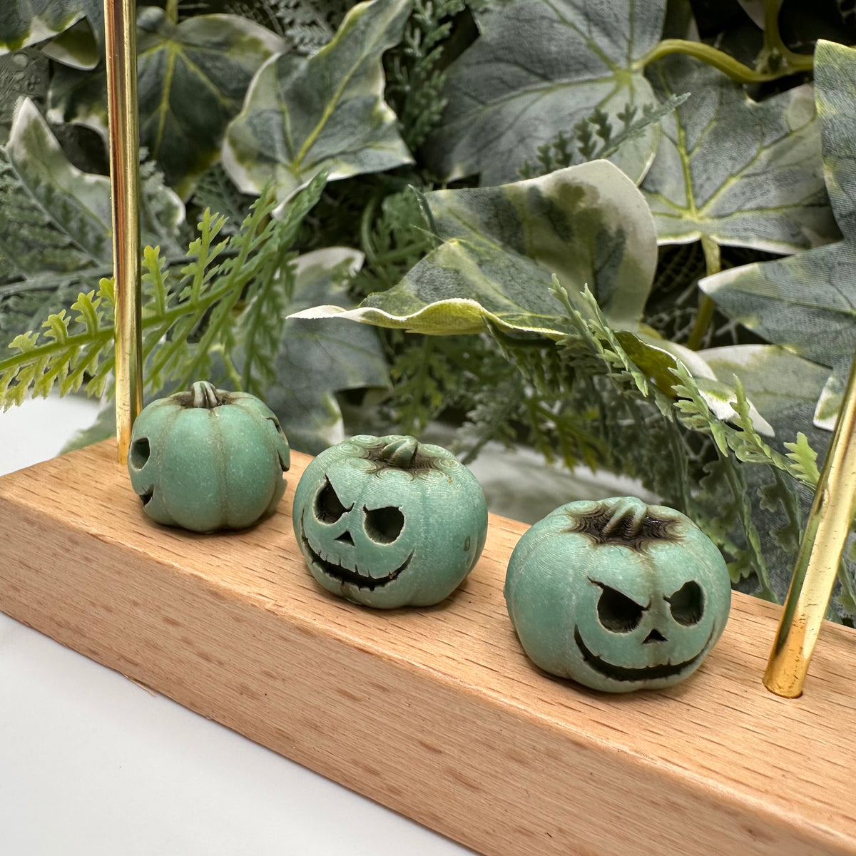 Mini green pumpkin Halloween decoration — Rebel Aura handmade jewellery