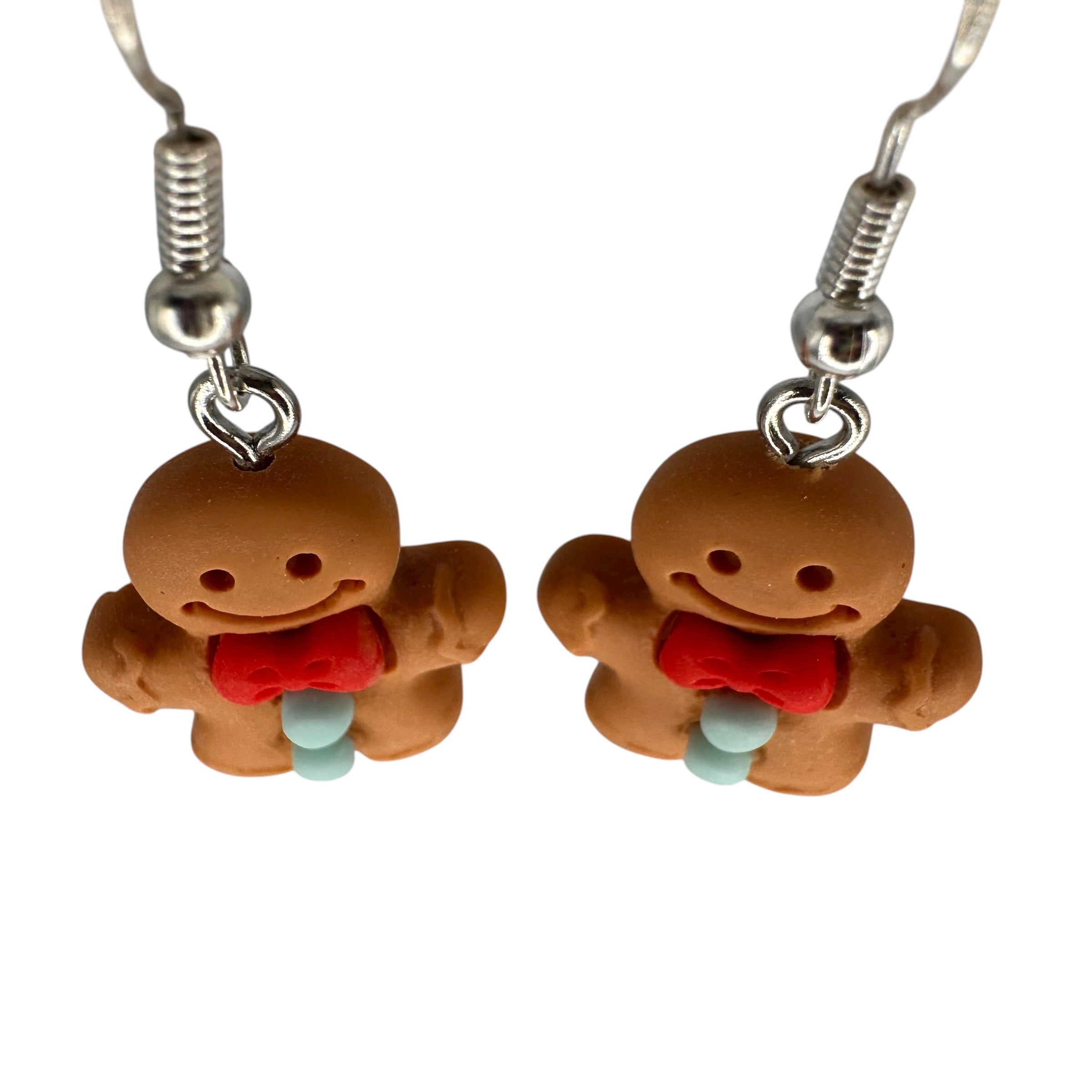 Gingerbread Boy Charm Earrings