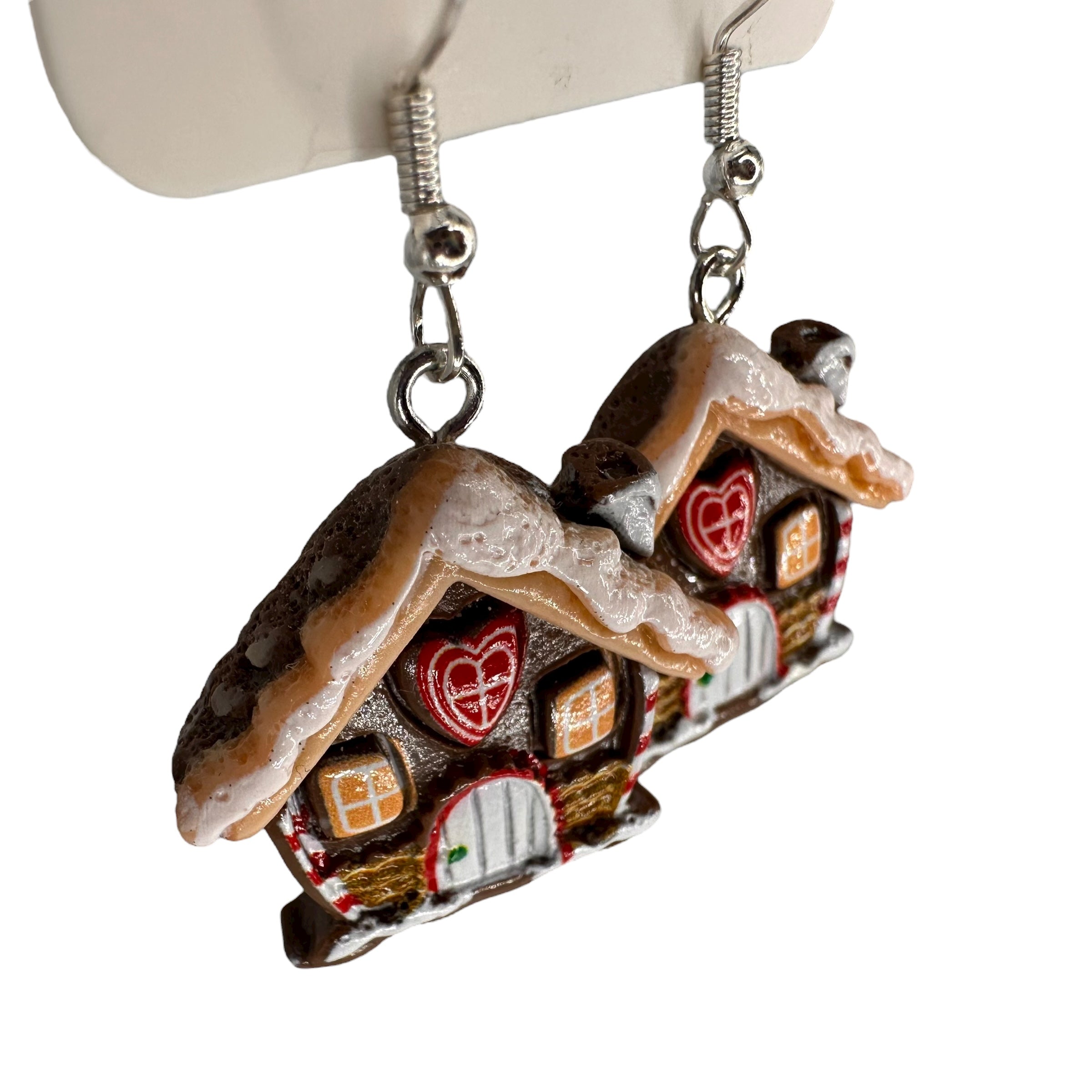 Gingerbread House Charm Earrings