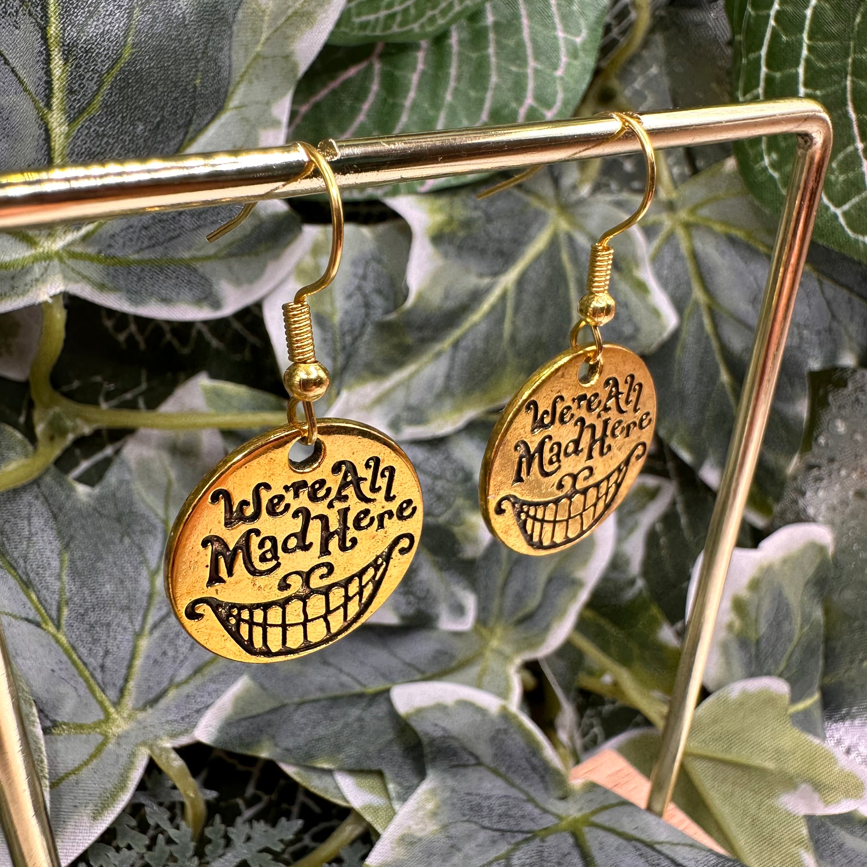 We’re All Mad Here Charm Earrings