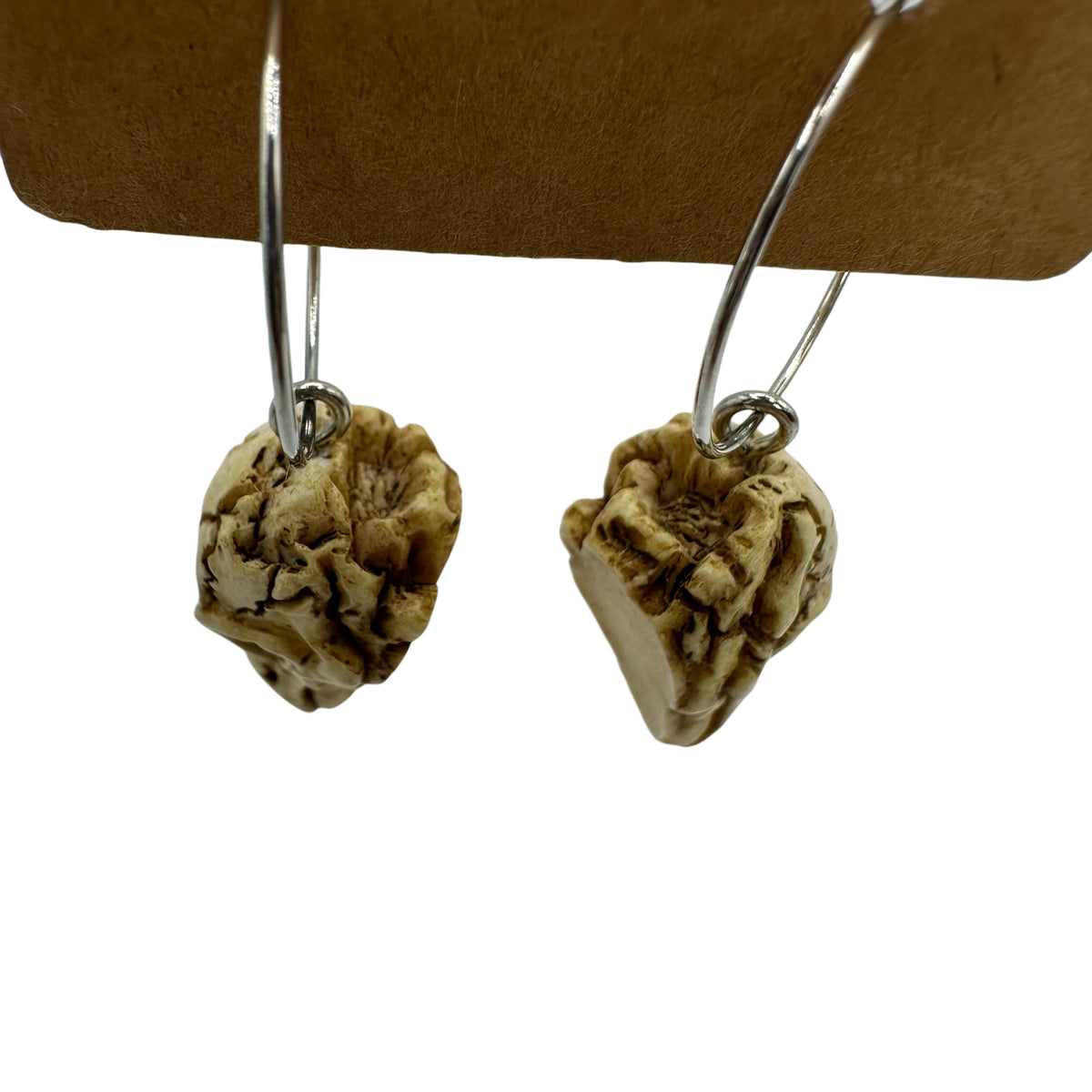 Raven Skull Charm Earrings