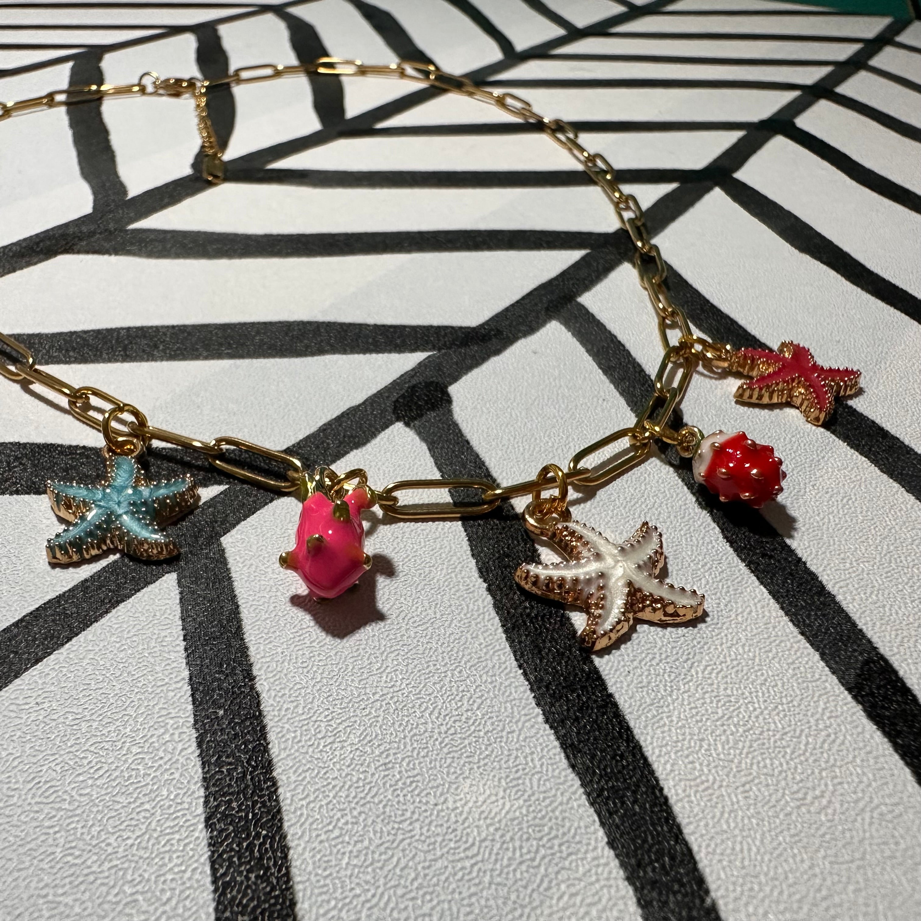 Tropical Splash Multi-Charm Necklace