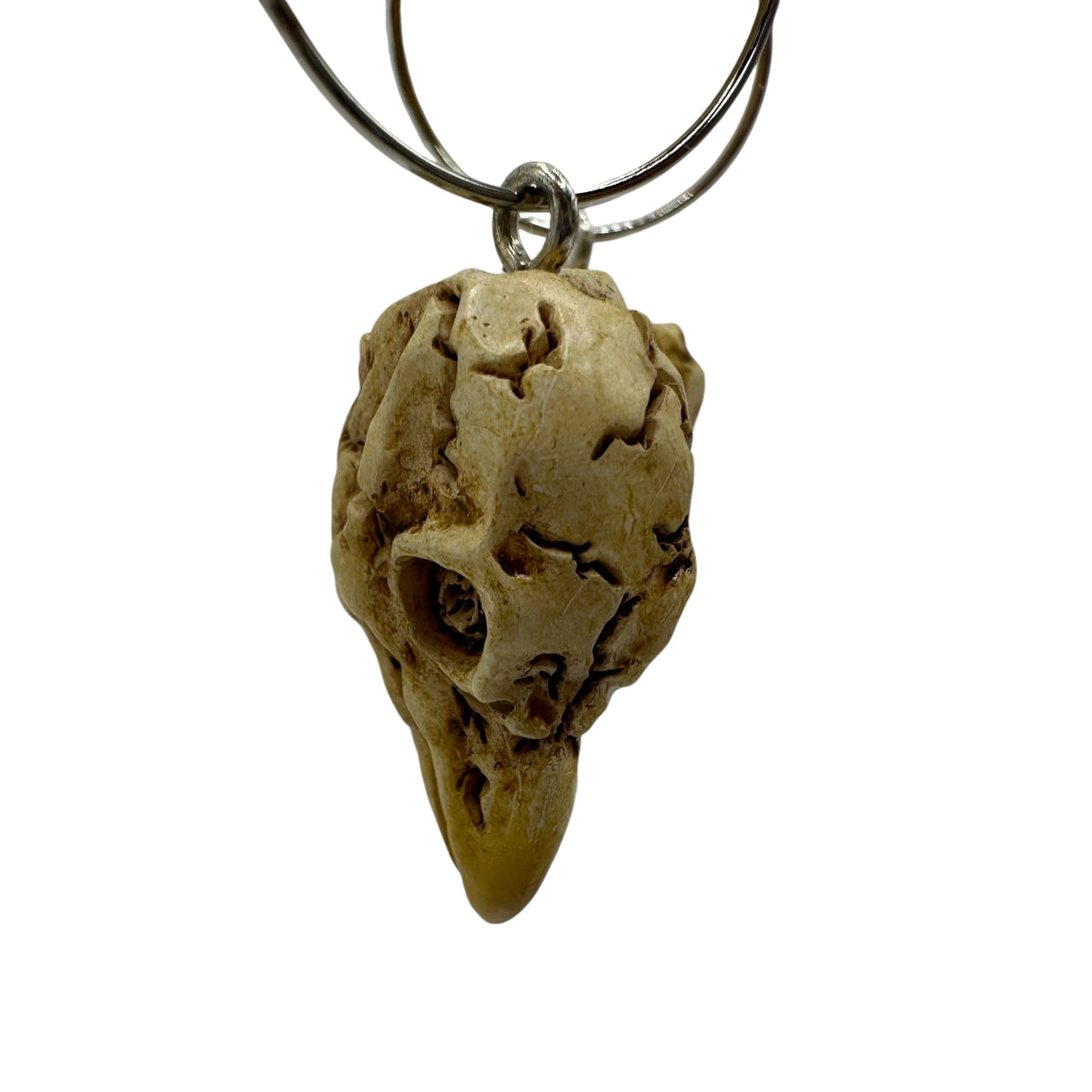 Raven Skull Charm Earrings